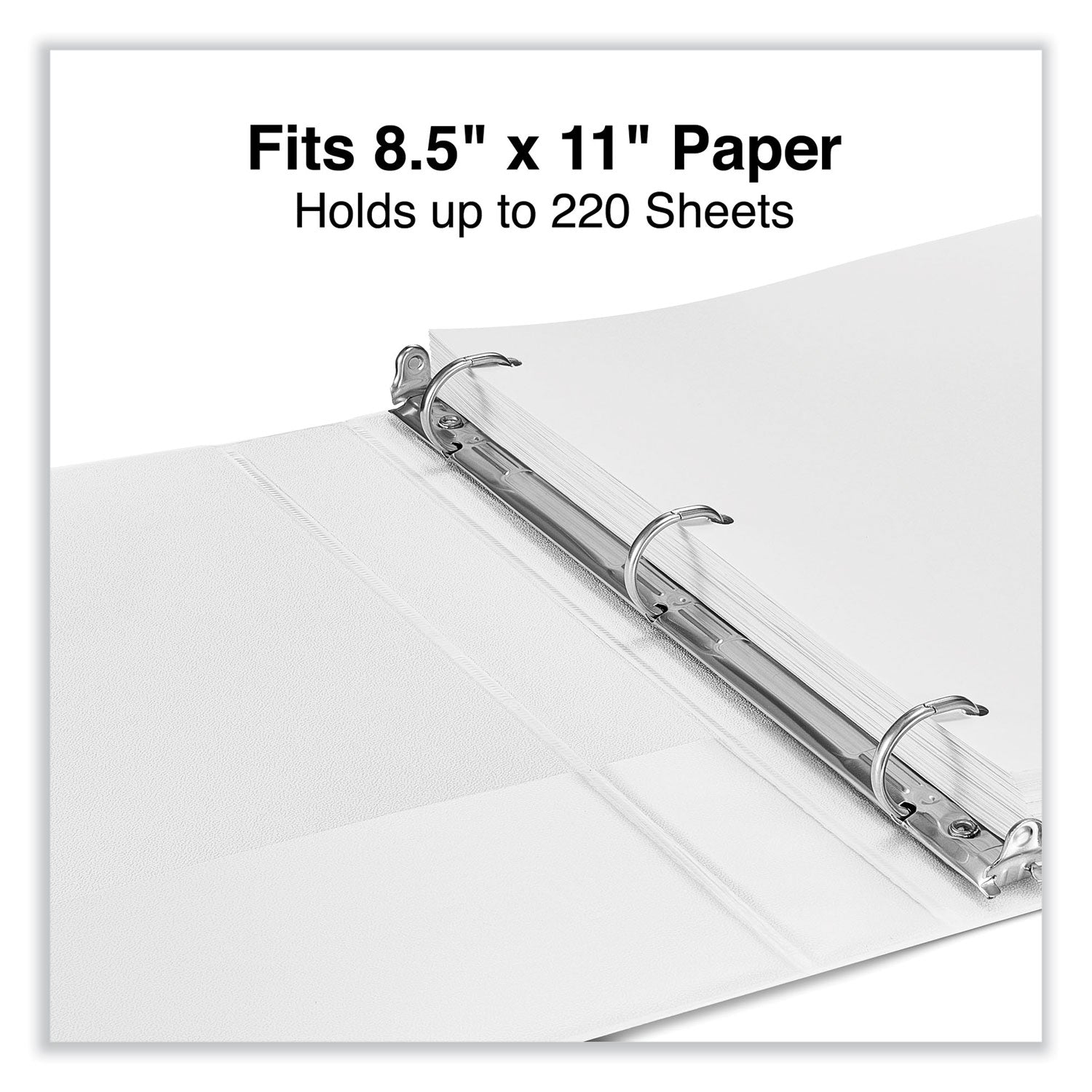 Universal® Slant D-Ring View Binder, 3 Rings, 1" Capacity, 11 x 8.5, White