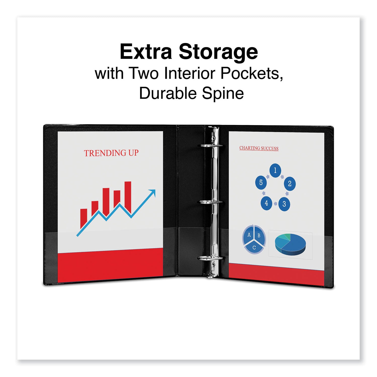 Universal® Deluxe Non-View D-Ring Binder With Label Holder, 3 Rings, 1.5" Capacity, 11 X 8.5, Black