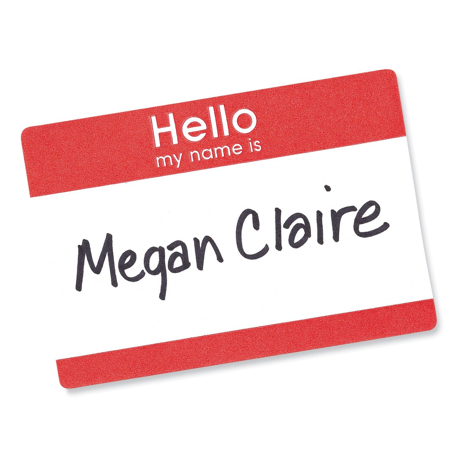 Avery® Printable Self-Adhesive Name Badges, 2 1/3 X 3 3/8, Red "hello", 100/pack
