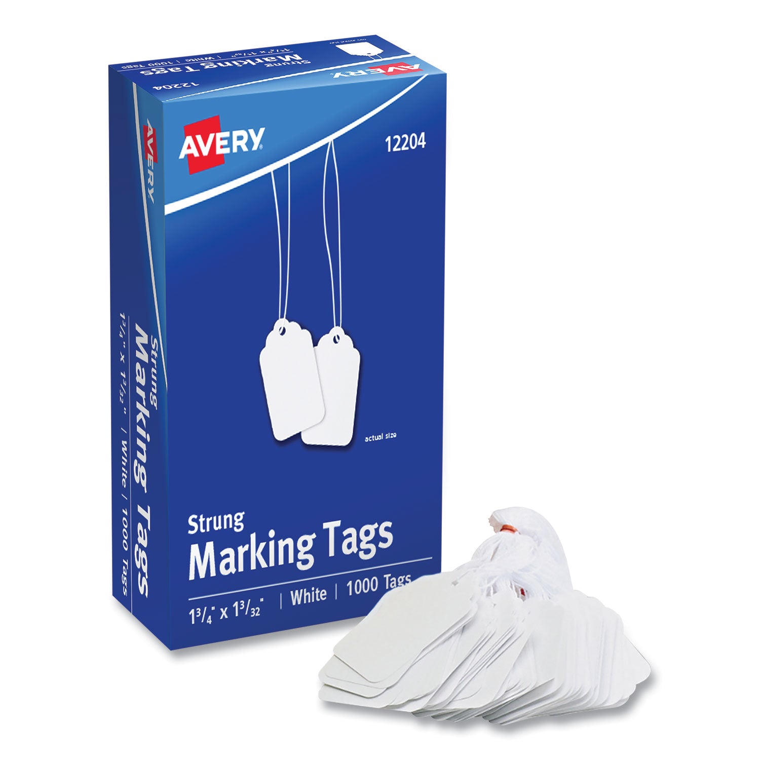 Avery® Medium-Weight White Marking Tags, 1.75 x 1.09, 1,000/Box