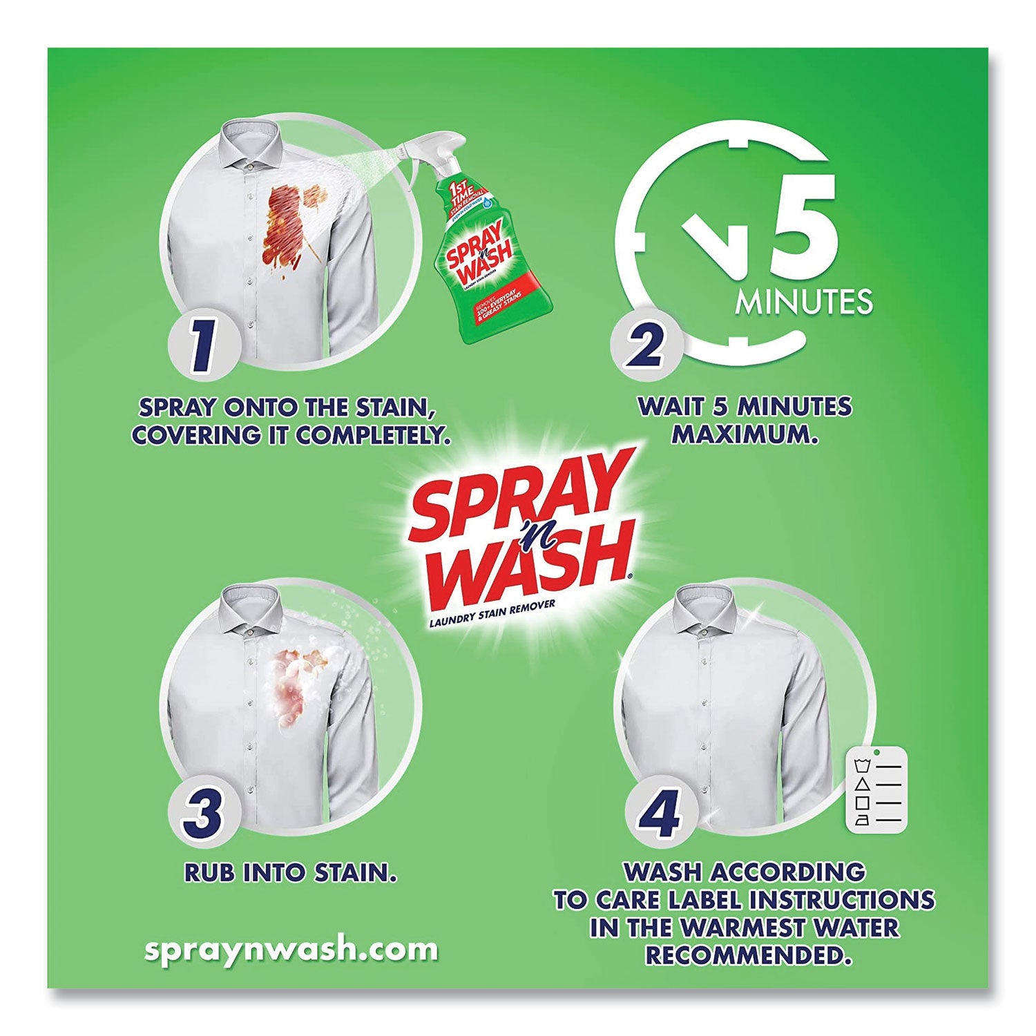 SPRAY ‘n WASH® Stain Remover, 22 Oz Spray Bottle, 12/carton