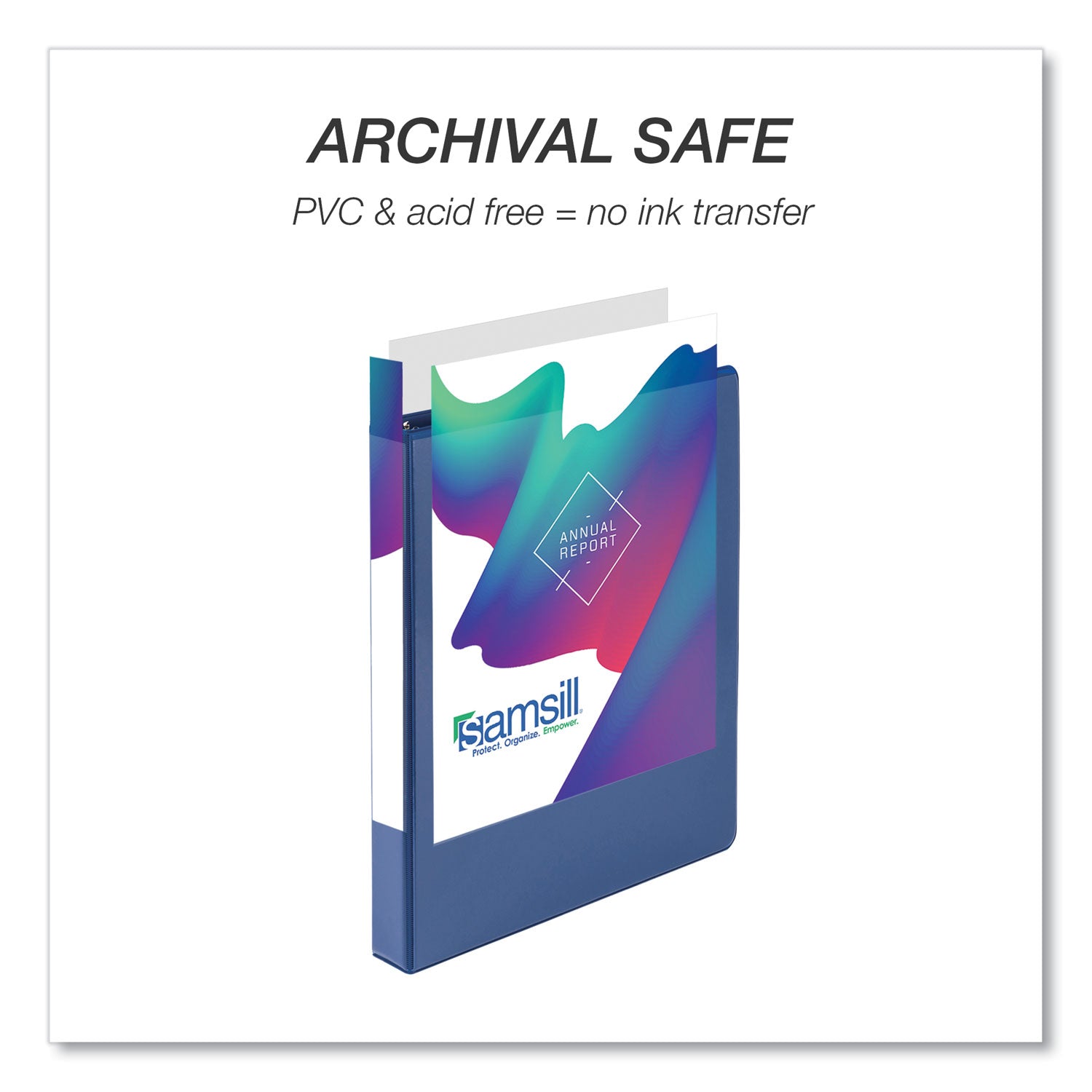 Samsill® Durable D-Ring View Binders, 3 Rings, 1" Capacity, 11 x 8.5, Blueberry/Blue Coconut/Dragonfruit/Purple, 4/Pack