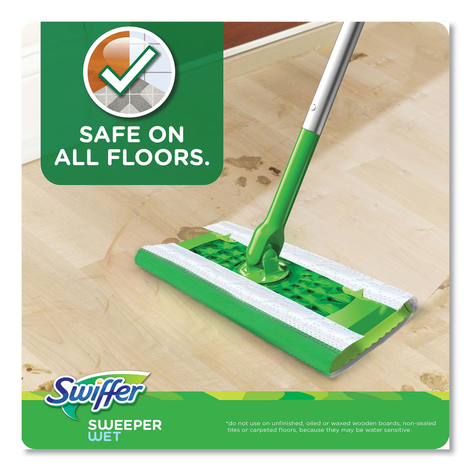 Swiffer® Wet Refill Cloths, 10 x 8, Lavender Vanilla and Comfort, White, 36/Carton