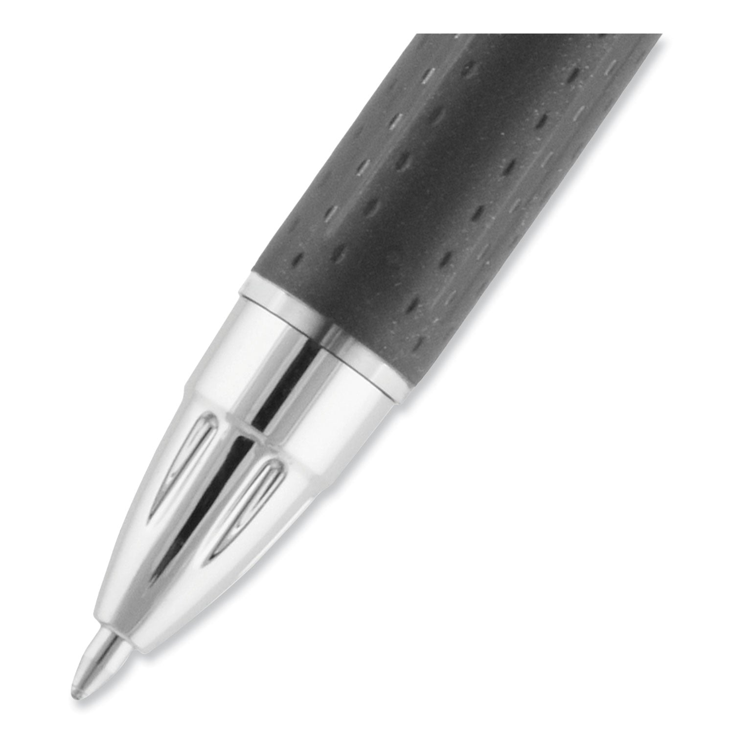 uniball® Jetstream Hybrid Gel Pen, Retractable, Bold 1 mm, Black Ink, Black/Silver Barrel