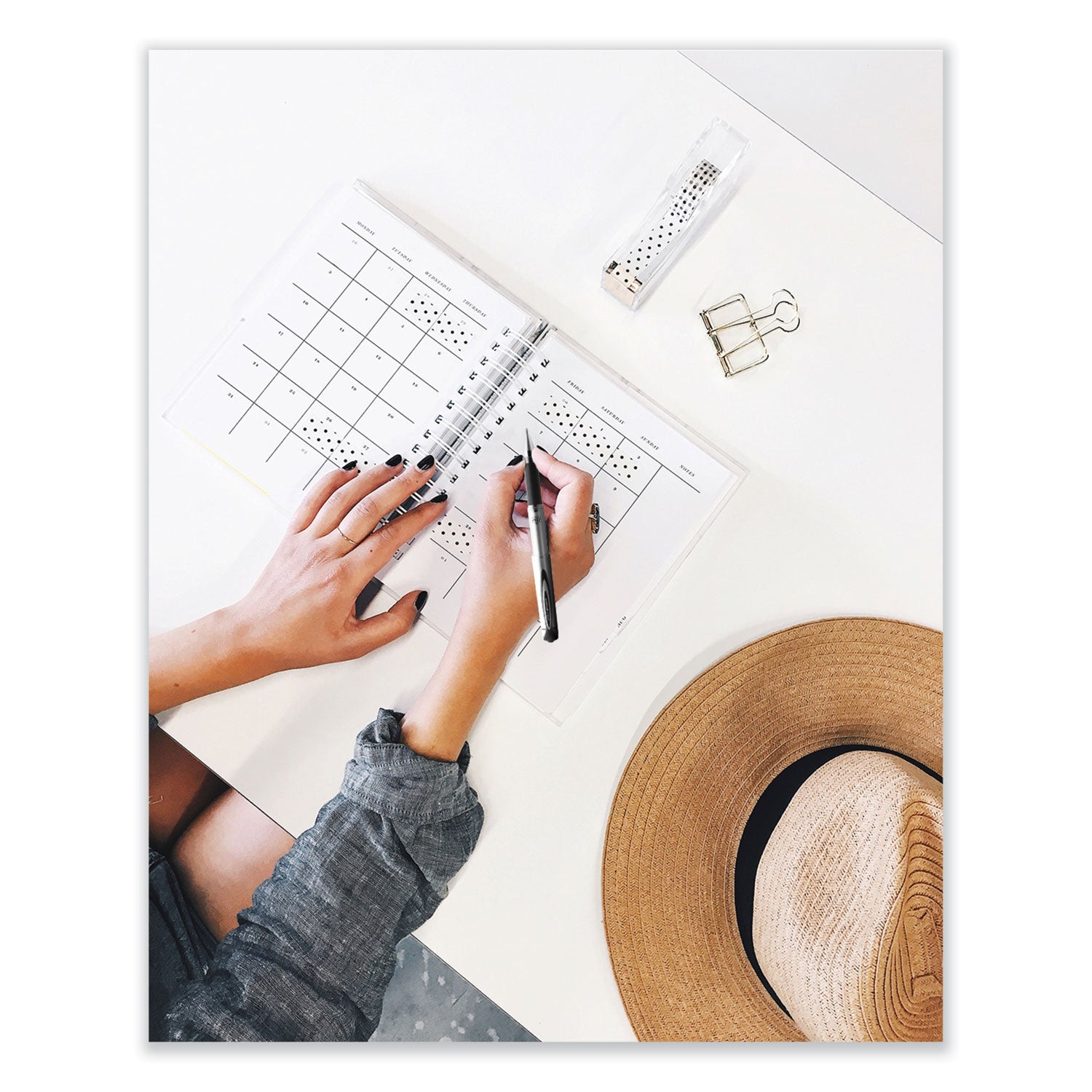 uniball® 207 Impact Gel Pen, Stick, Bold 1 mm, Red Ink, Silver/Black/Red Barrel