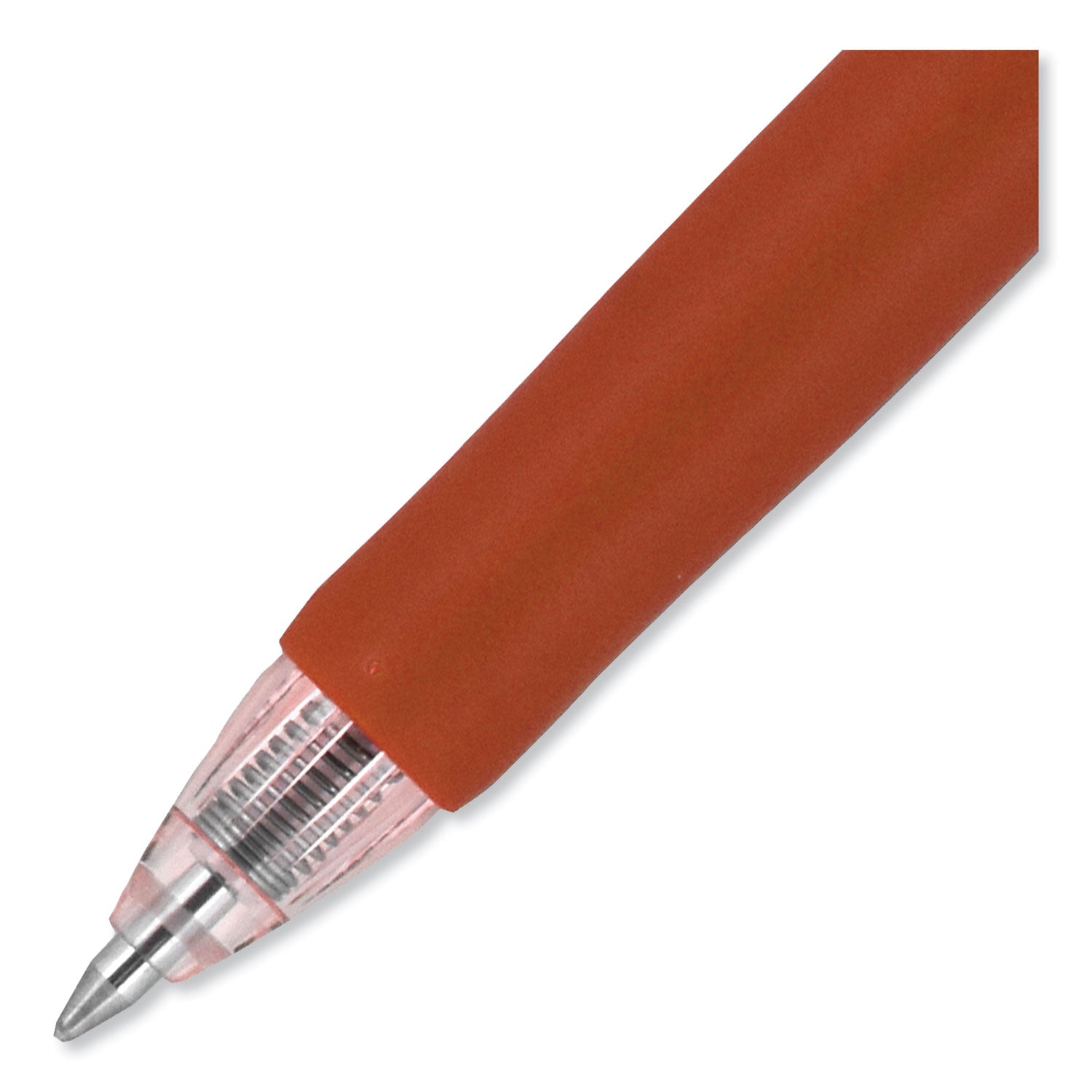 uniball® Signo Gel Pen, Retractable, Medium 0.7 mm, Red Ink, Silver/Red Barrel, Dozen
