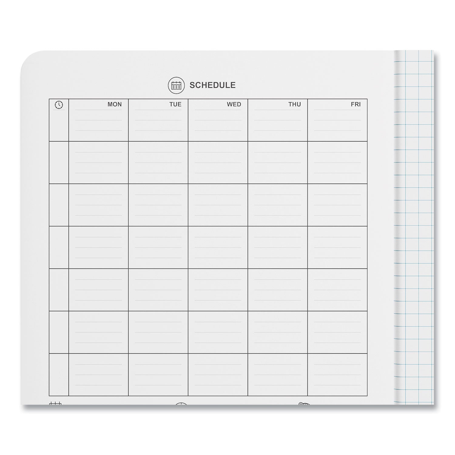 Universal® Quad Rule Composition Book, Quadrille Rule (4 sq/in), Black Marble Cover, (100) 9.75 x 7.5 Sheets, 6/Pack