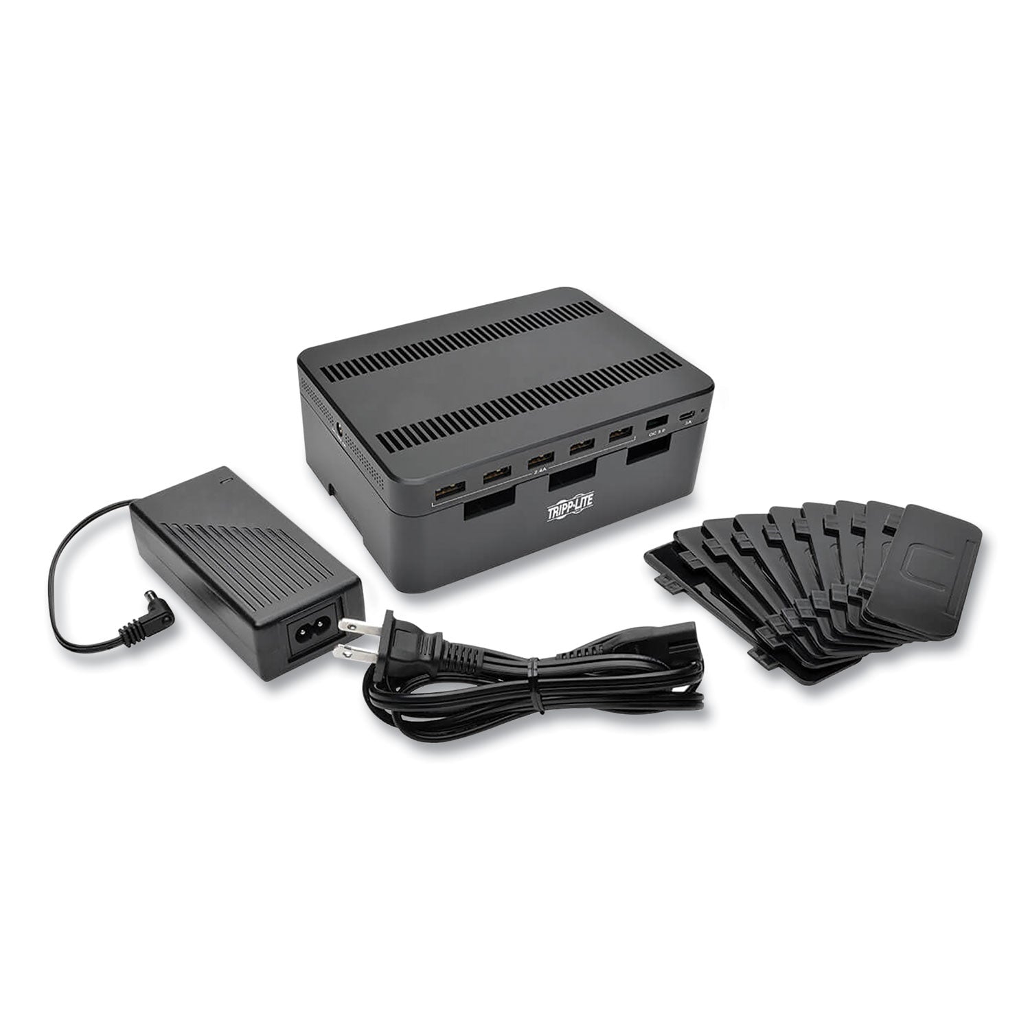 Tripp Lite by Eaton USB Charging Station with Quick Charge 3.0, 7 Devices, 4.9 x 2.6 x 6.6, Black