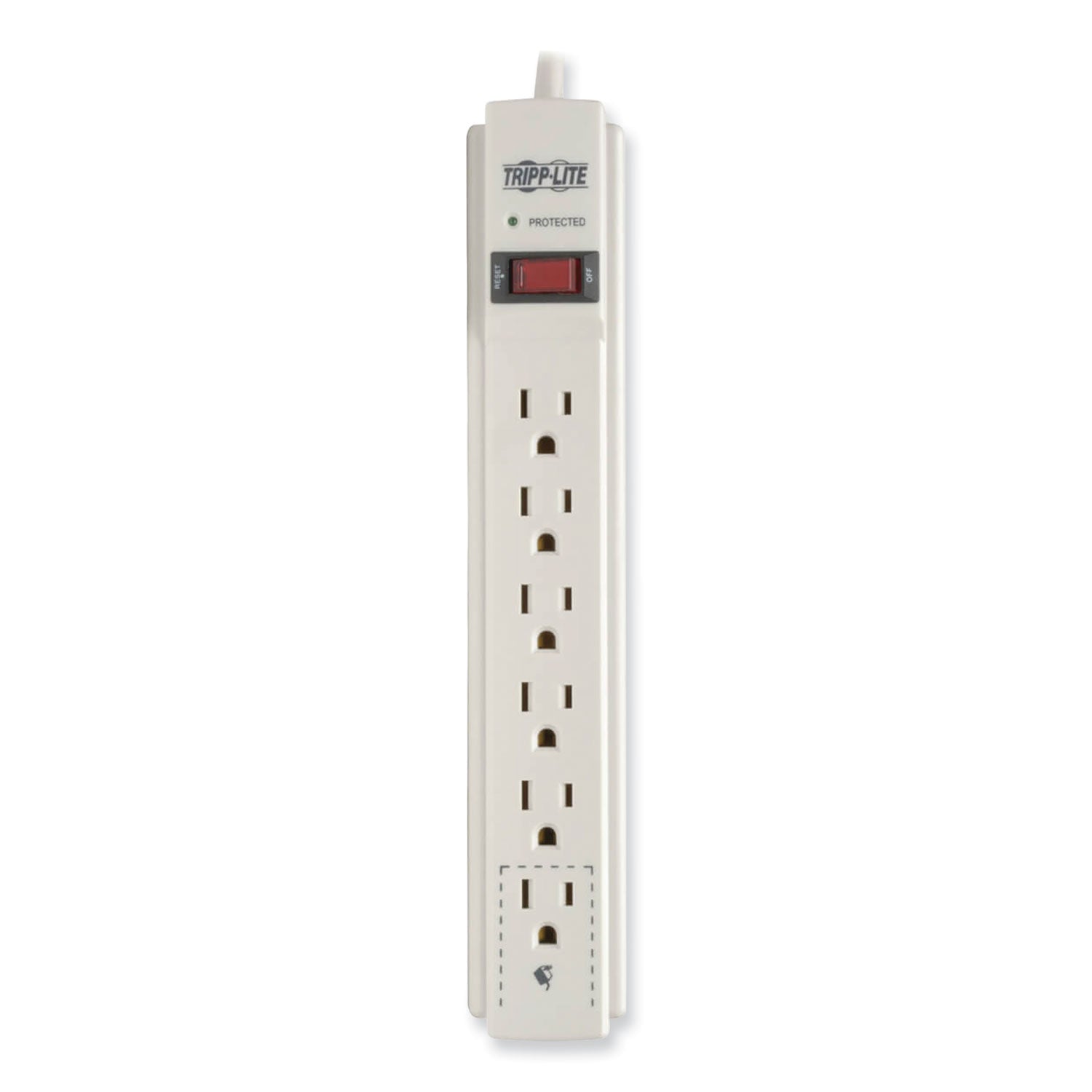 Tripp Lite by Eaton Protect It! Surge Protector, 6 AC Outlets, 6 ft Cord, 790 J, Light Gray