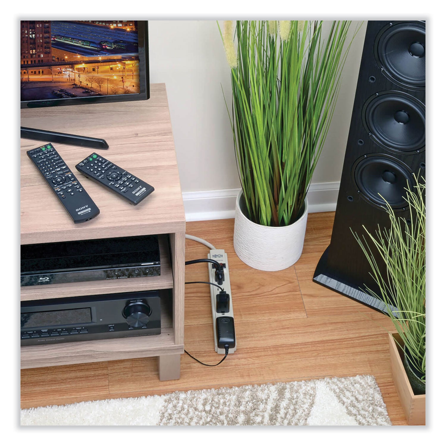 Tripp Lite by Eaton Protect It! Surge Protector, 6 AC Outlets, 6 ft Cord, 790 J, Light Gray