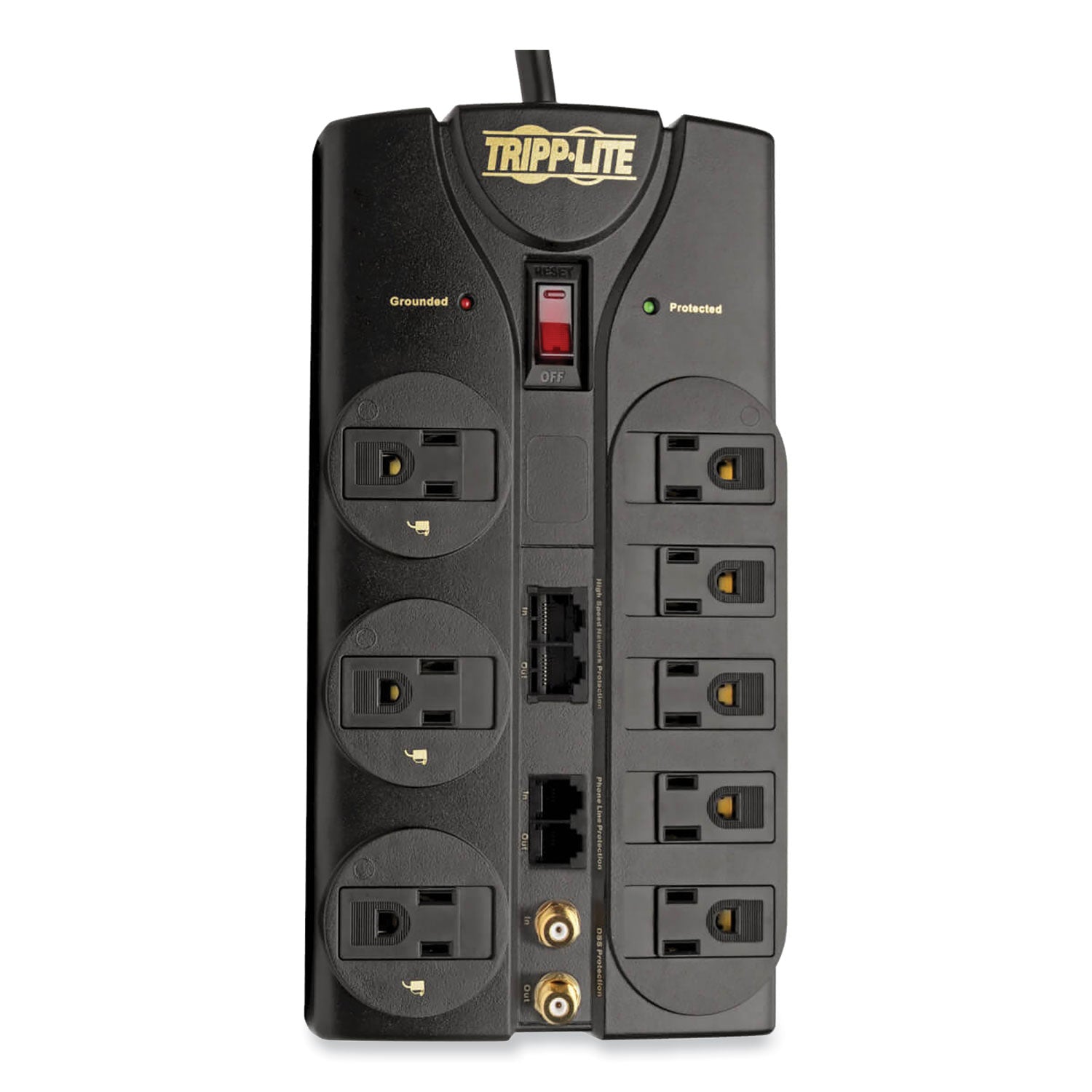 Tripp Lite by Eaton Protect It! Surge Protector, 8 AC Outlets, 10 ft Cord, 3,240 J, Black