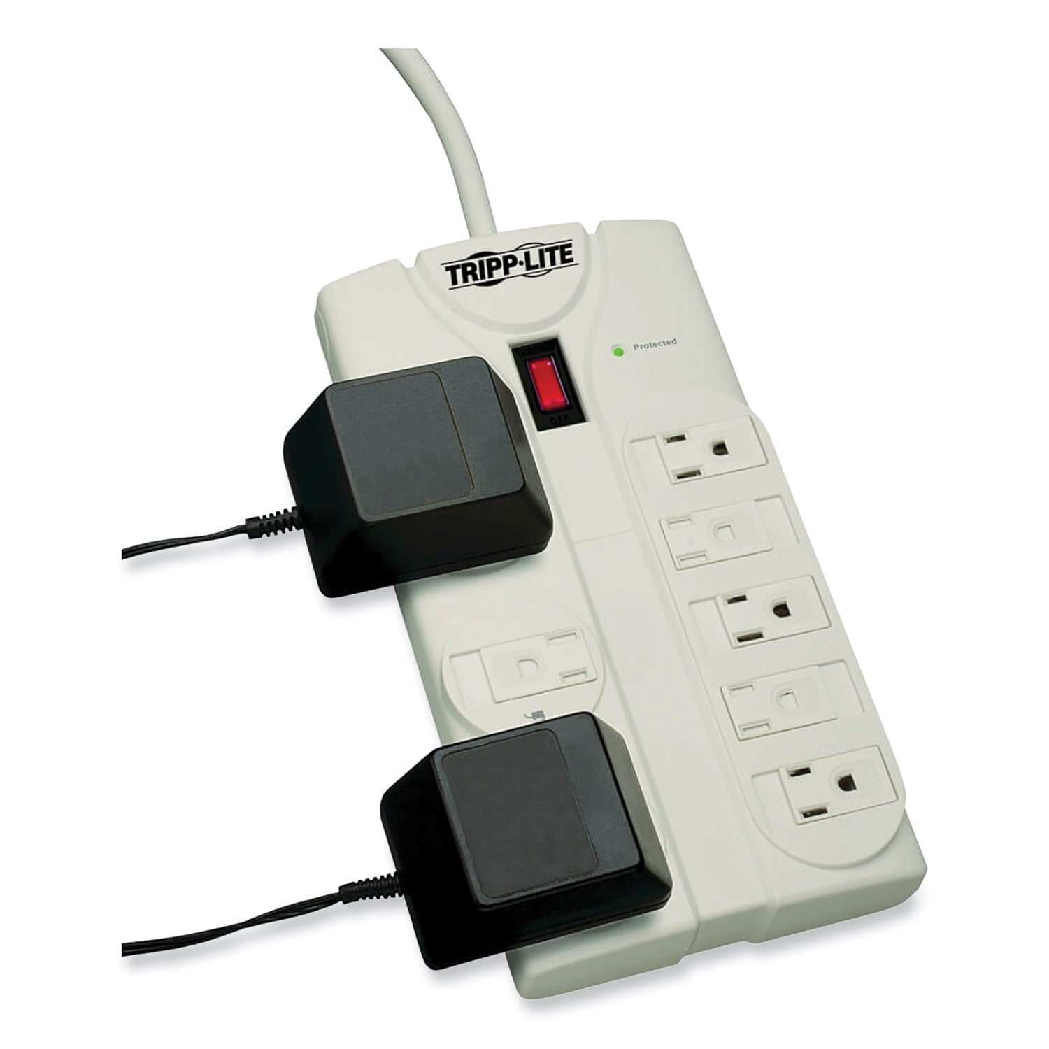 Tripp Lite by Eaton Protect It! Surge Protector, 8 AC Outlets, 25 ft Cord, 1,440 J, Light Gray