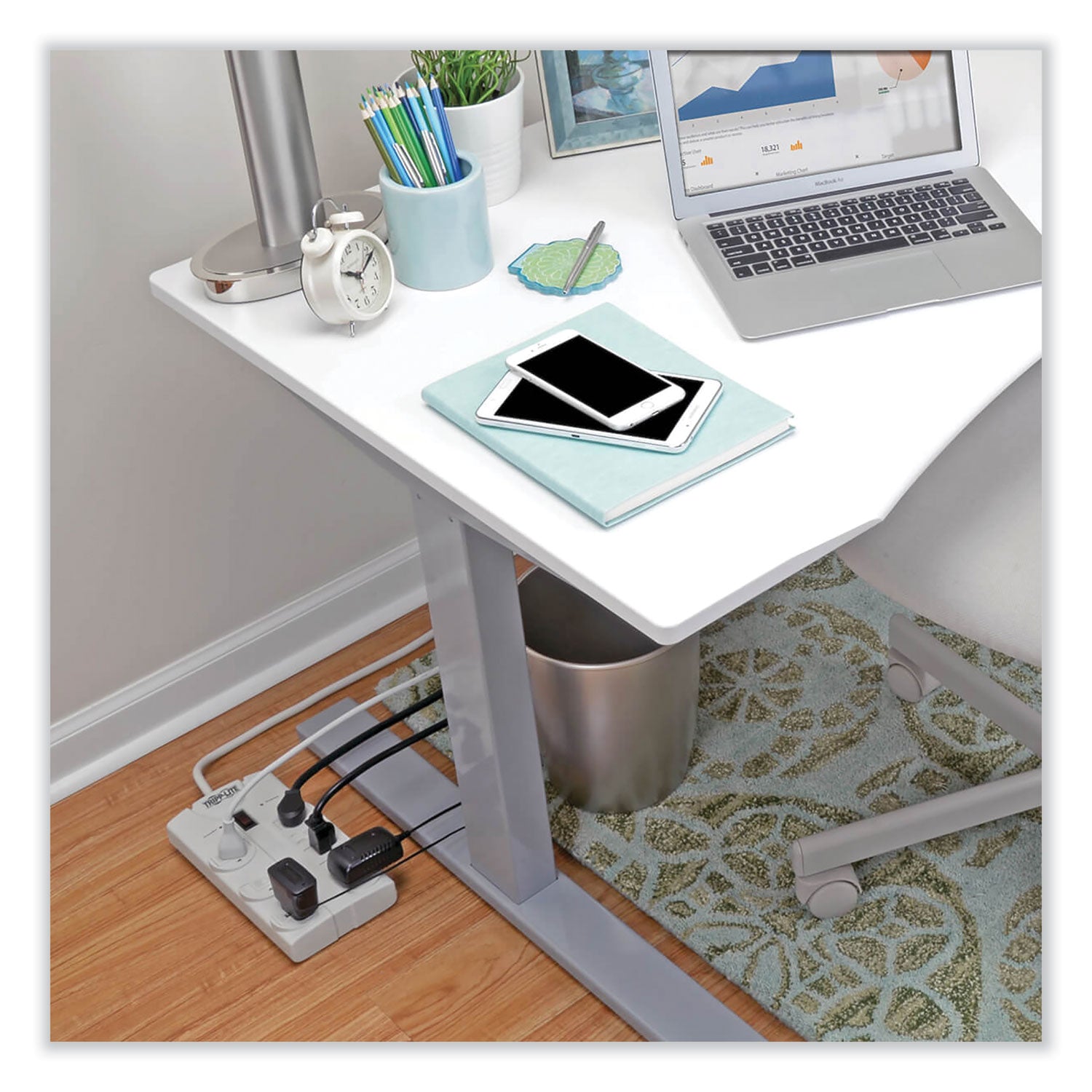 Tripp Lite by Eaton Protect It! Surge Protector, 8 AC Outlets, 25 ft Cord, 1,440 J, Light Gray