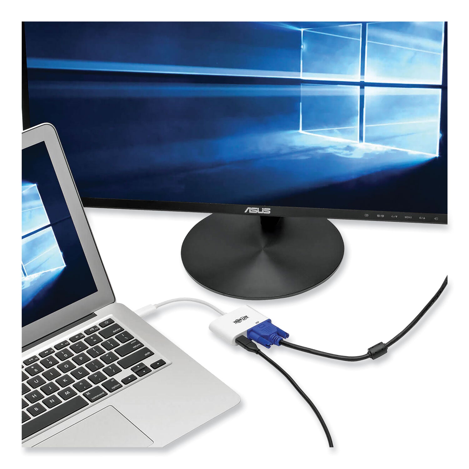 Tripp Lite by Eaton USB 3.1 Gen 1 USB-C to VGA Adapter, 3", White