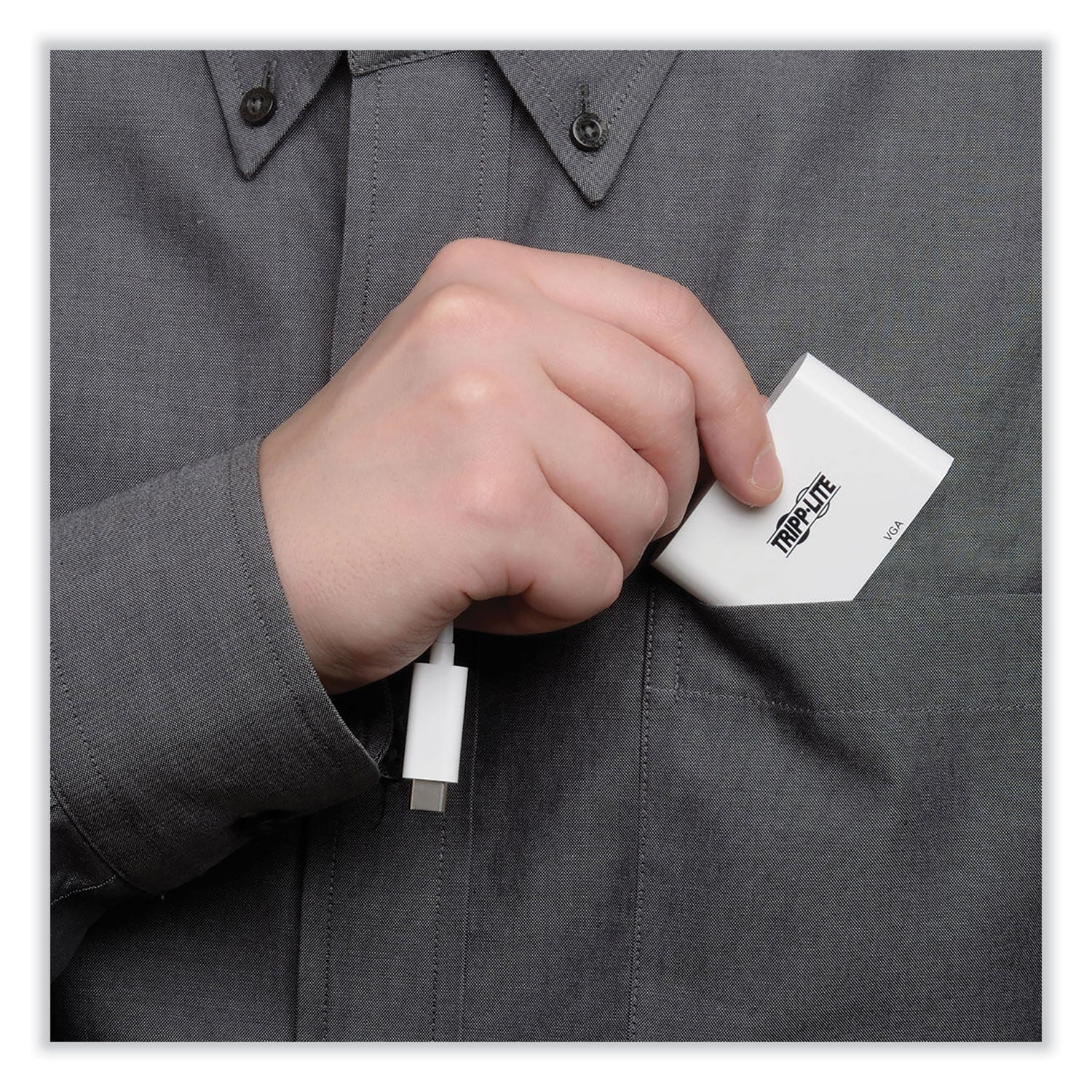 Tripp Lite by Eaton USB 3.1 Gen 1 USB-C to VGA Adapter, 3", White