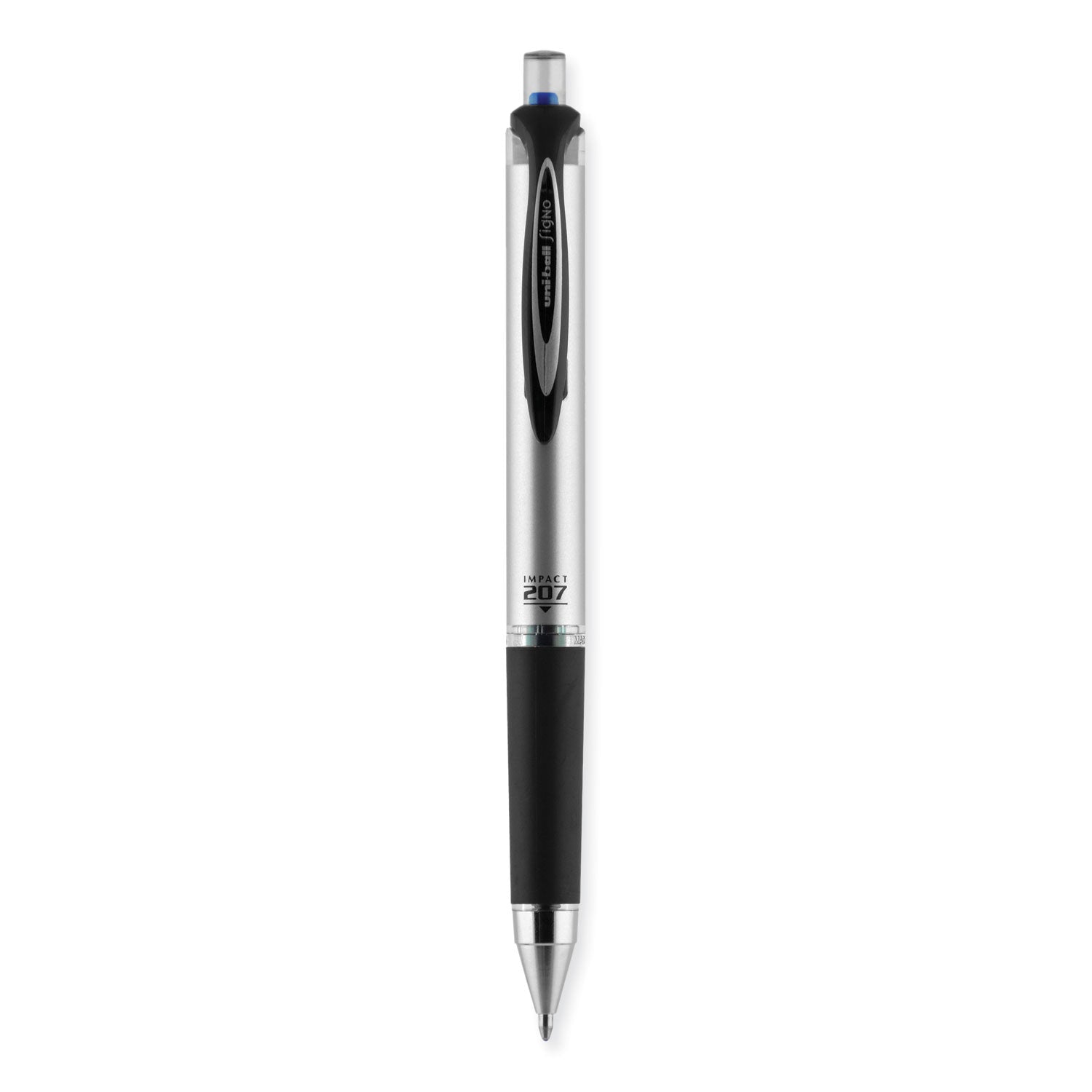 uniball® 207 Impact Gel Pen, Retractable, Bold 1 Mm, Blue Ink, Black/blue Barrel