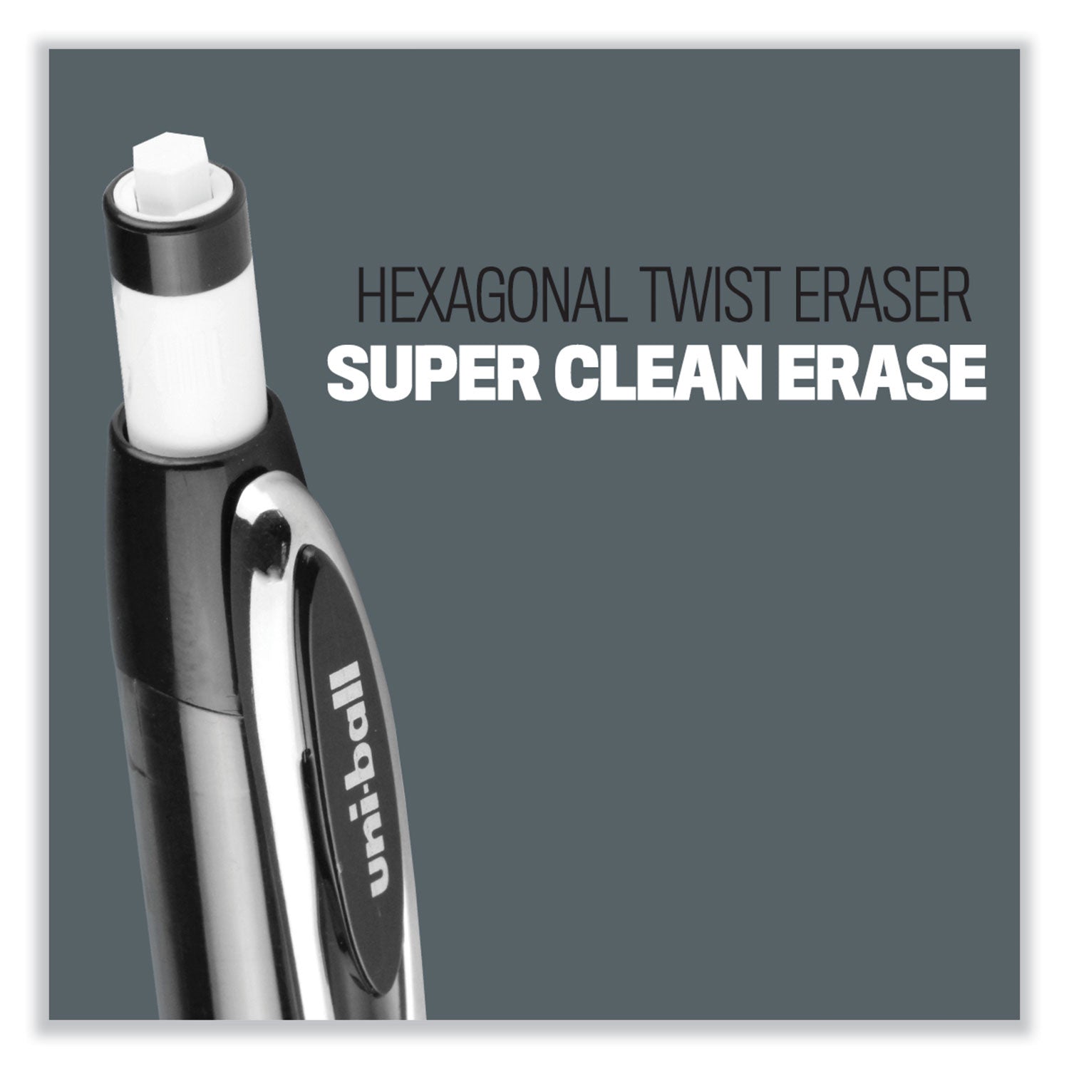 uniball® 207 Mechanical Pencil, 0.7 Mm, Hb (#2), Black Lead, Black Barrel, Dozen