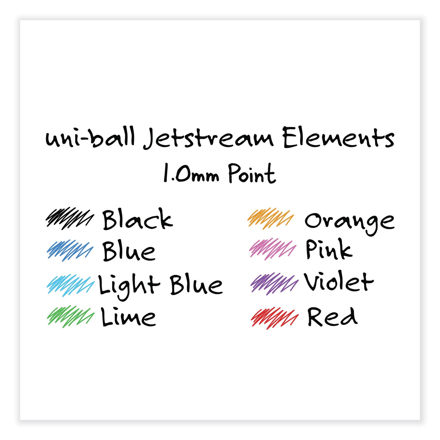 uniball® Jetstream Elements Hybrid Gel Pen, Retractable, Medium 1 mm, Assorted Ink and Barrel Colors, 12/Pack
