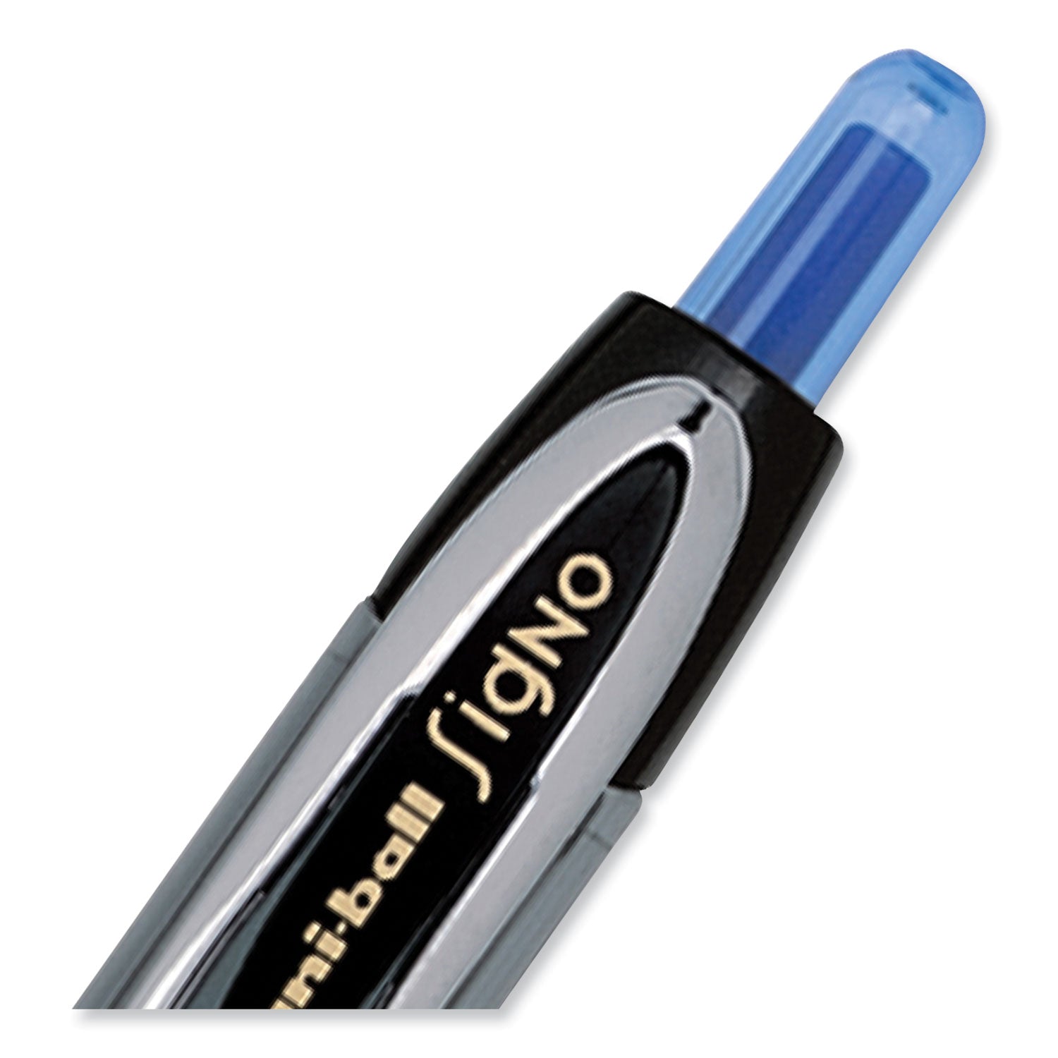 uniball® 207 Ultra Micro Gel Pen, Retractable, Ultra-Micro 0.38 mm, Blue Ink, Clear/Black Barrel