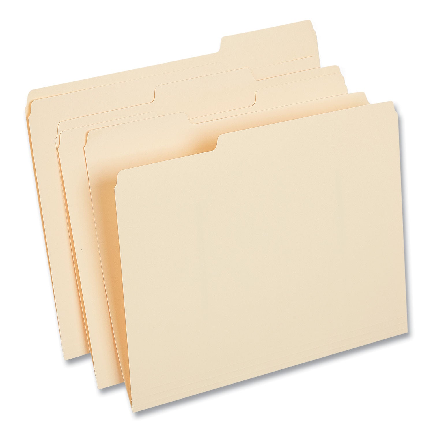Universal® Top Tab File Folders, 1/3-Cut Tabs: Assorted, Letter Size, 0.75" Expansion, Manila, 50/Box