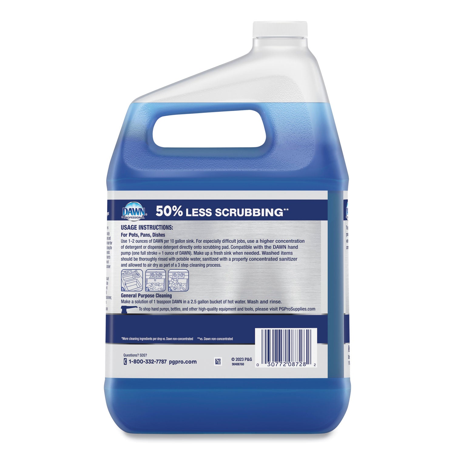 Dawn® Professional Heavy-Duty Manual Pot/Pan Dish Detergent, Original Scent, 1 gal Bottle, 2/Carton