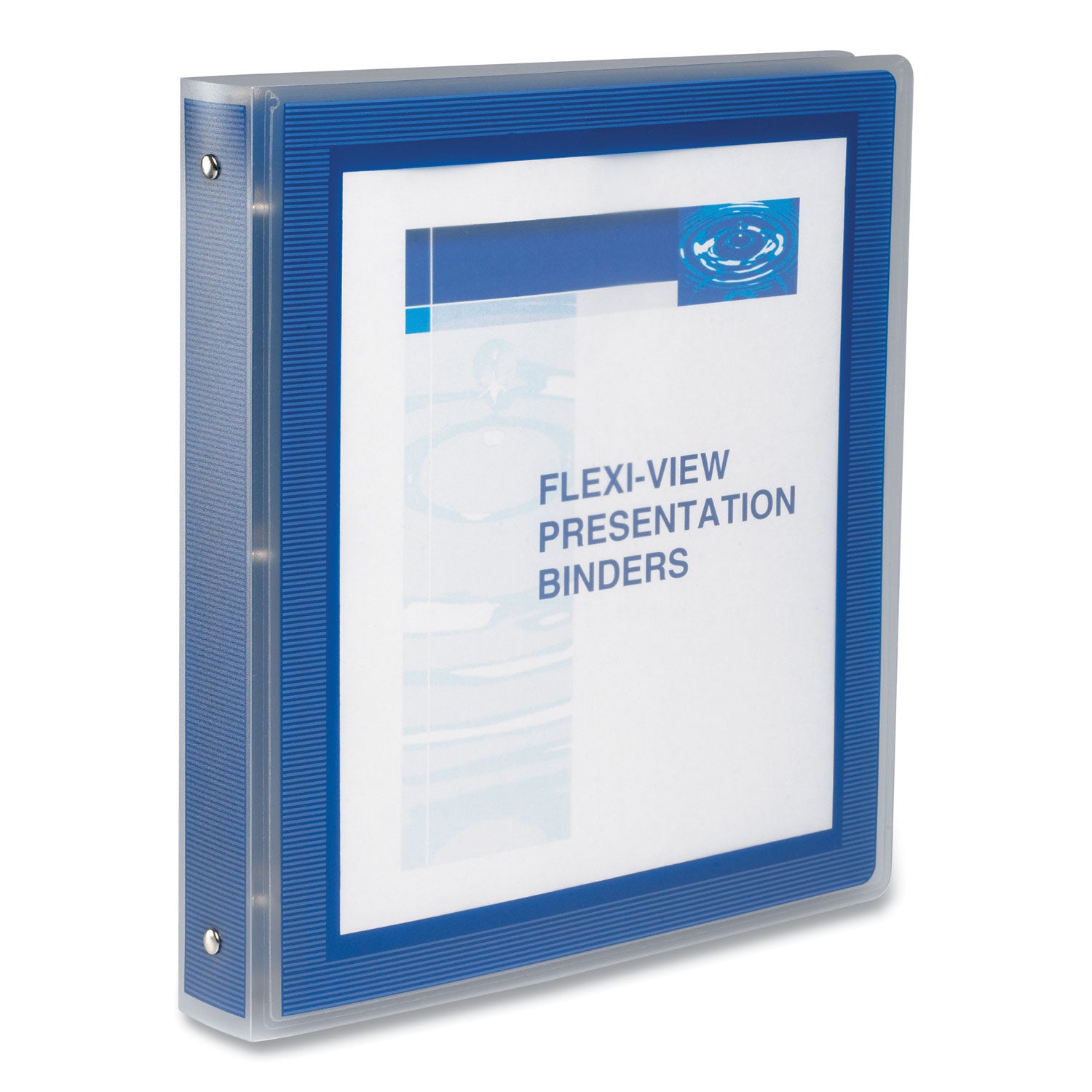 Avery® Flexi-View Binder With Round Rings, 3 Rings, 1" Capacity, 11 X 8.5, Navy Blue