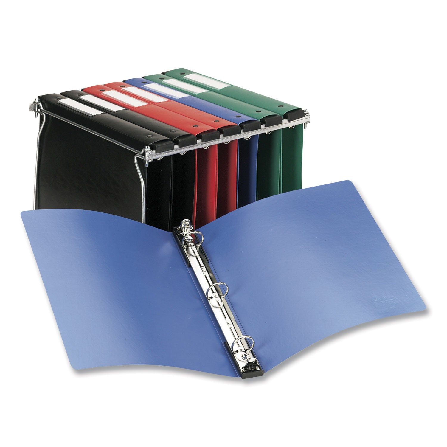 Avery® Hanging Storage Flexible Non-View Binder With Round Rings, 3 Rings, 1" Capacity, 11 X 8.5, Blue