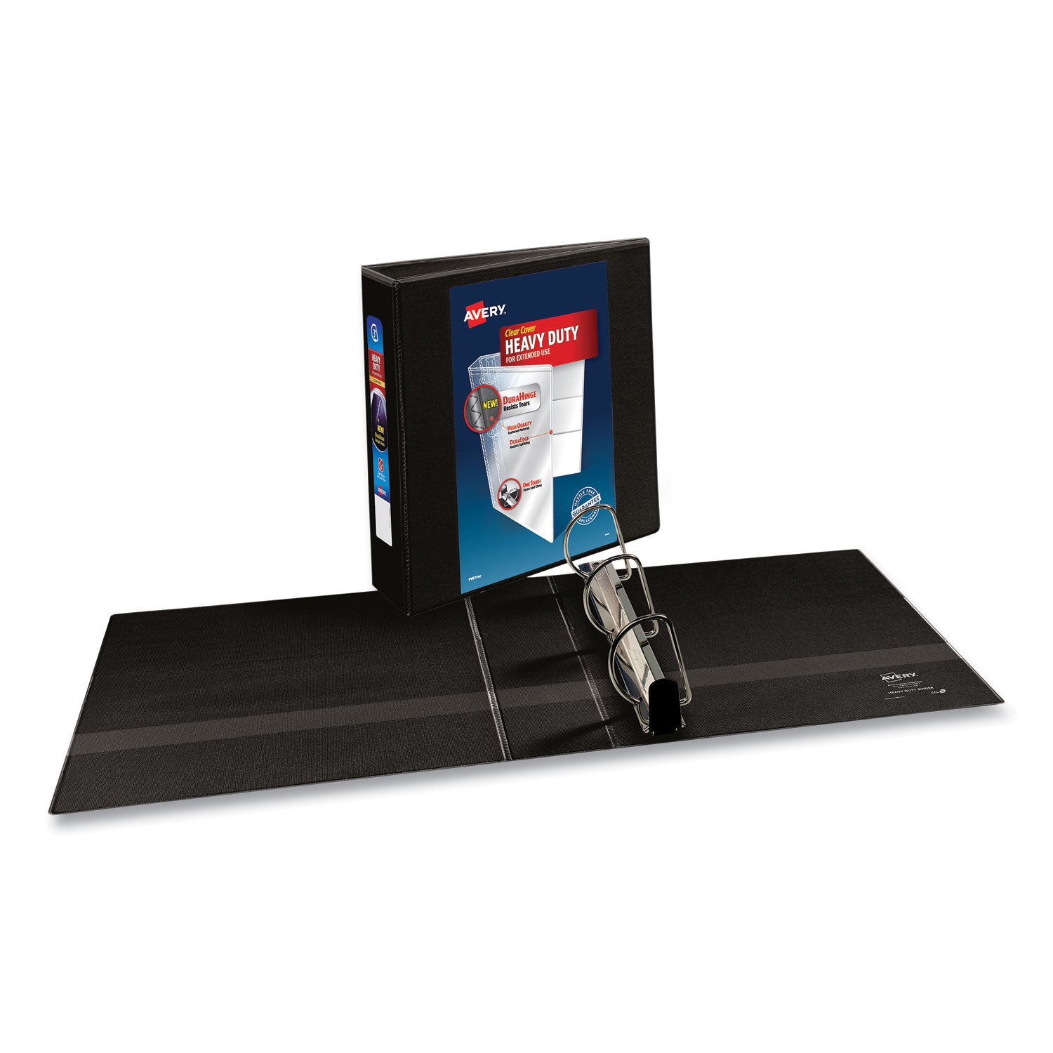 Avery® Heavy-Duty Non Stick View Binder With Durahinge And Slant Rings, 3 Rings, 3" Capacity, 11 X 8.5, Black, (5600)