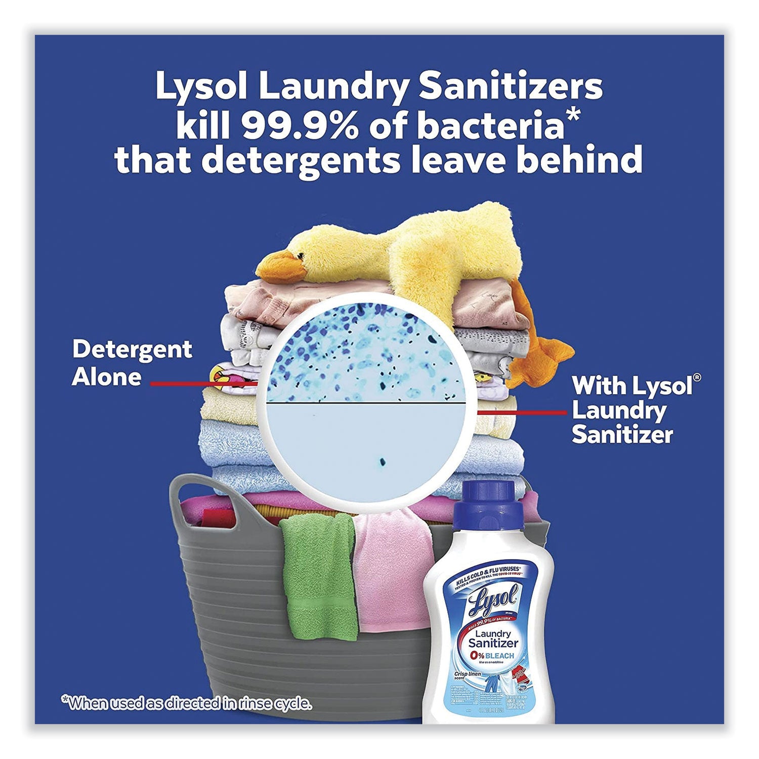 LYSOL® Brand Laundry Sanitizer, Liquid, Crisp Linen, 41 Oz