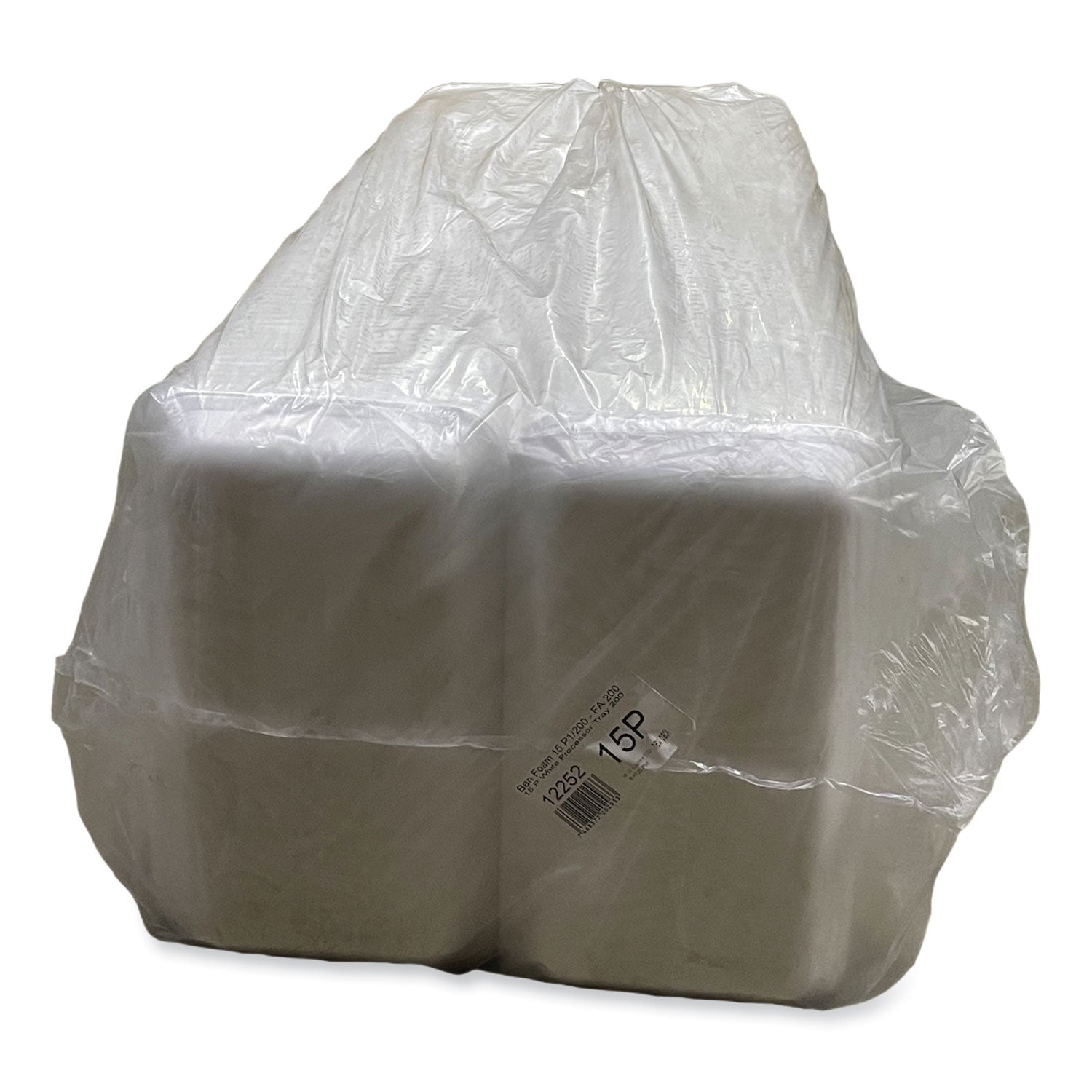 GEN Meat Trays, #15P, 14.44 x 7.88 x 1.37, White, Foam, 200/Carton