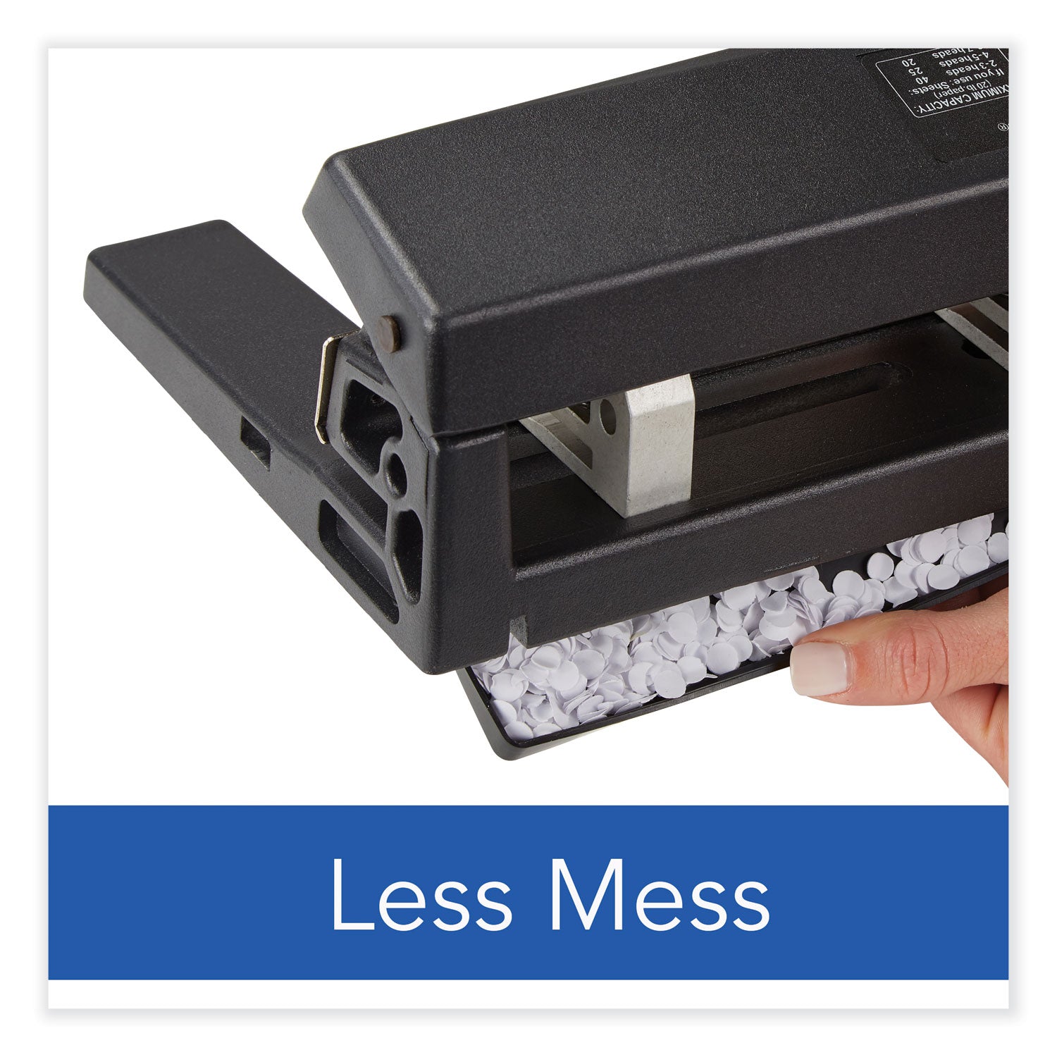 Swingline® 40-Sheet Heavy-Duty Two- To Seven-Hole Adjustable Heavy-Duty Paper Punch, 9/32" Holes, Black