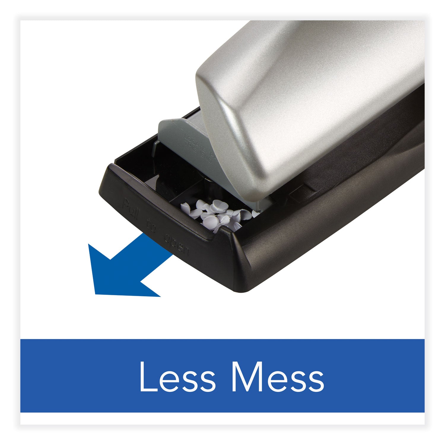 Swingline® 20-Sheet Lighttouch Desktop Two- To Seven-Hole Punch, 9/32" Holes, Silver/black