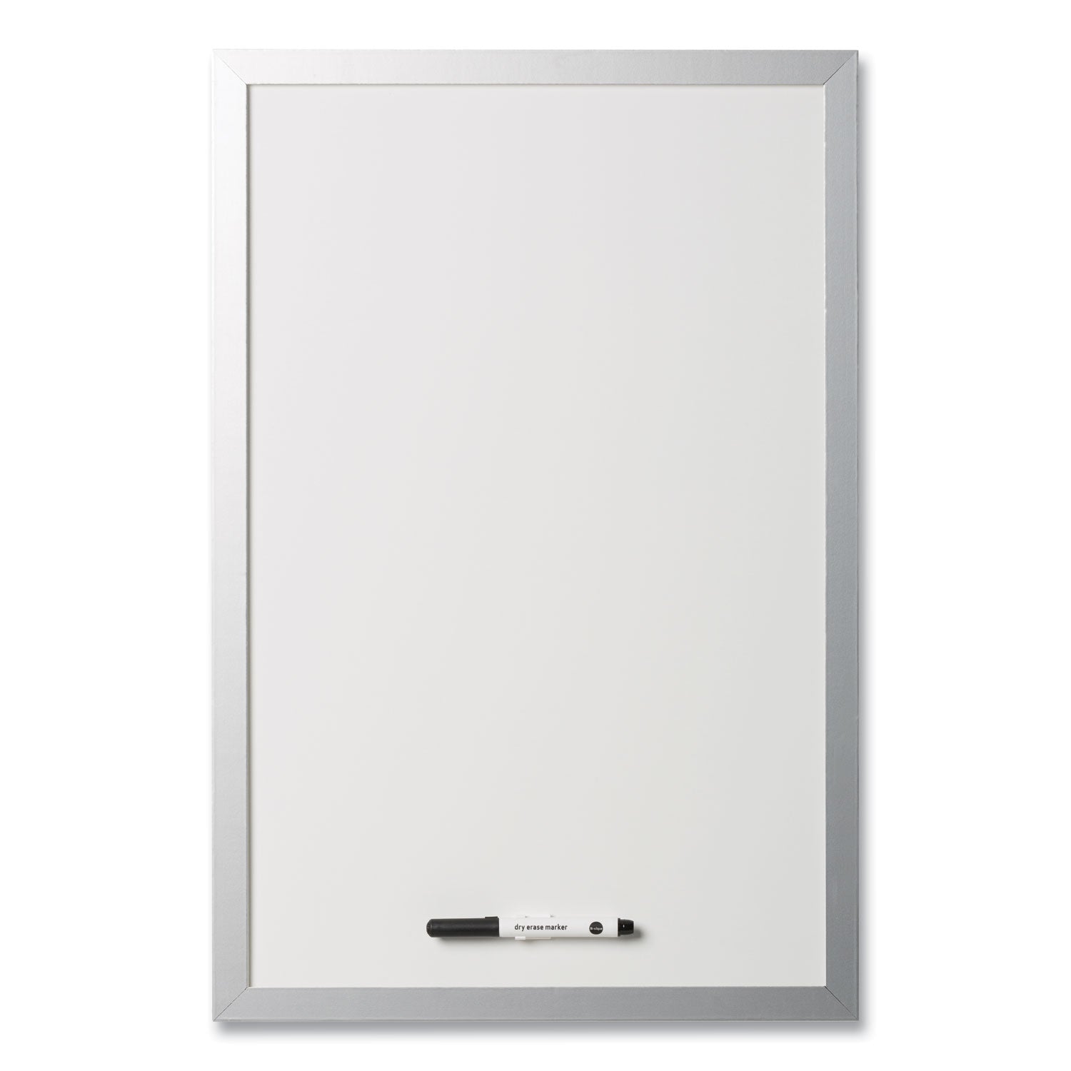 MasterVision® Metallic Silver Positive Flow Message Board Set, (2) Magnetic Dry Erase, (2) Bulletin, Assorted Sizes, Assorted Colors