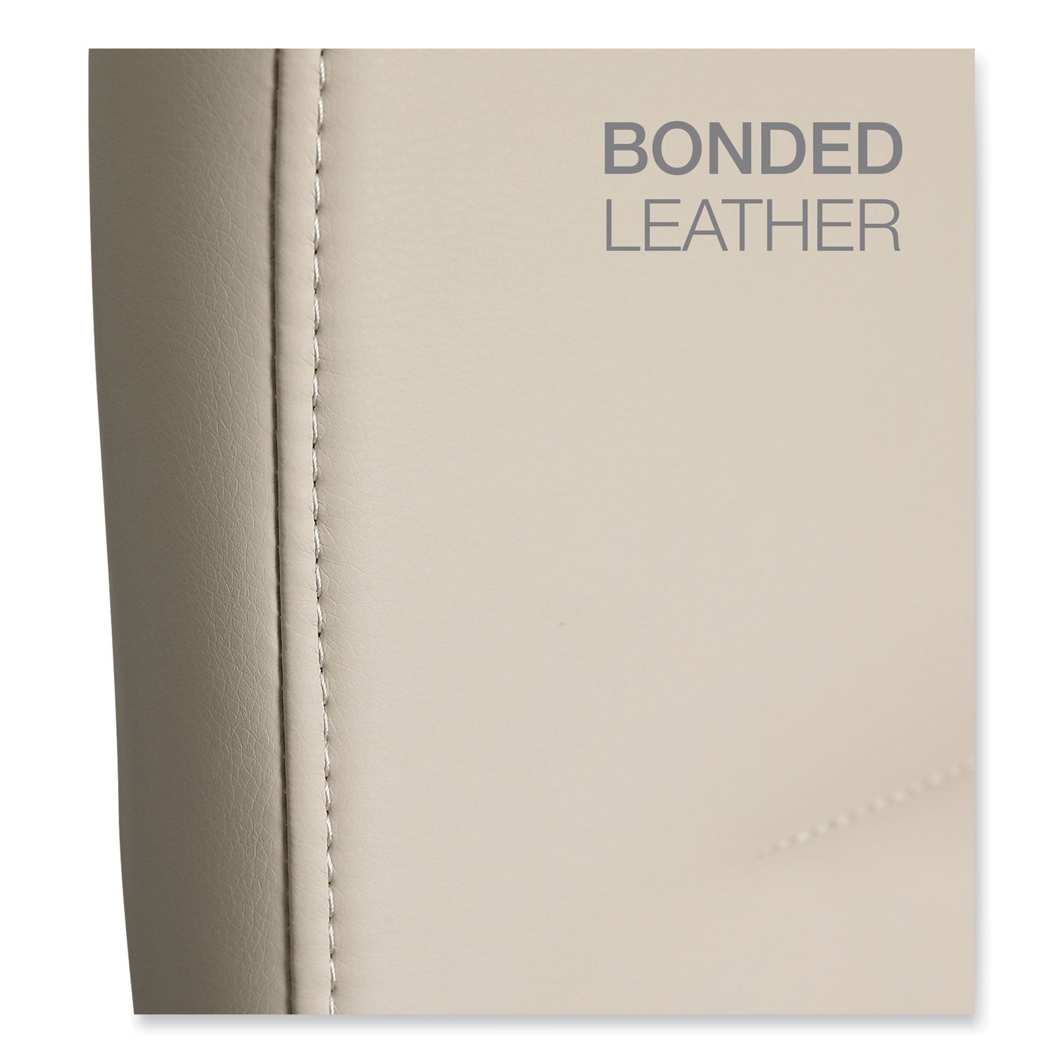 Workspace by Alera® Leather Task Chair, Supports Up to 275 lb, 18.19" to 21.93" Seat Height, White Seat, White Back