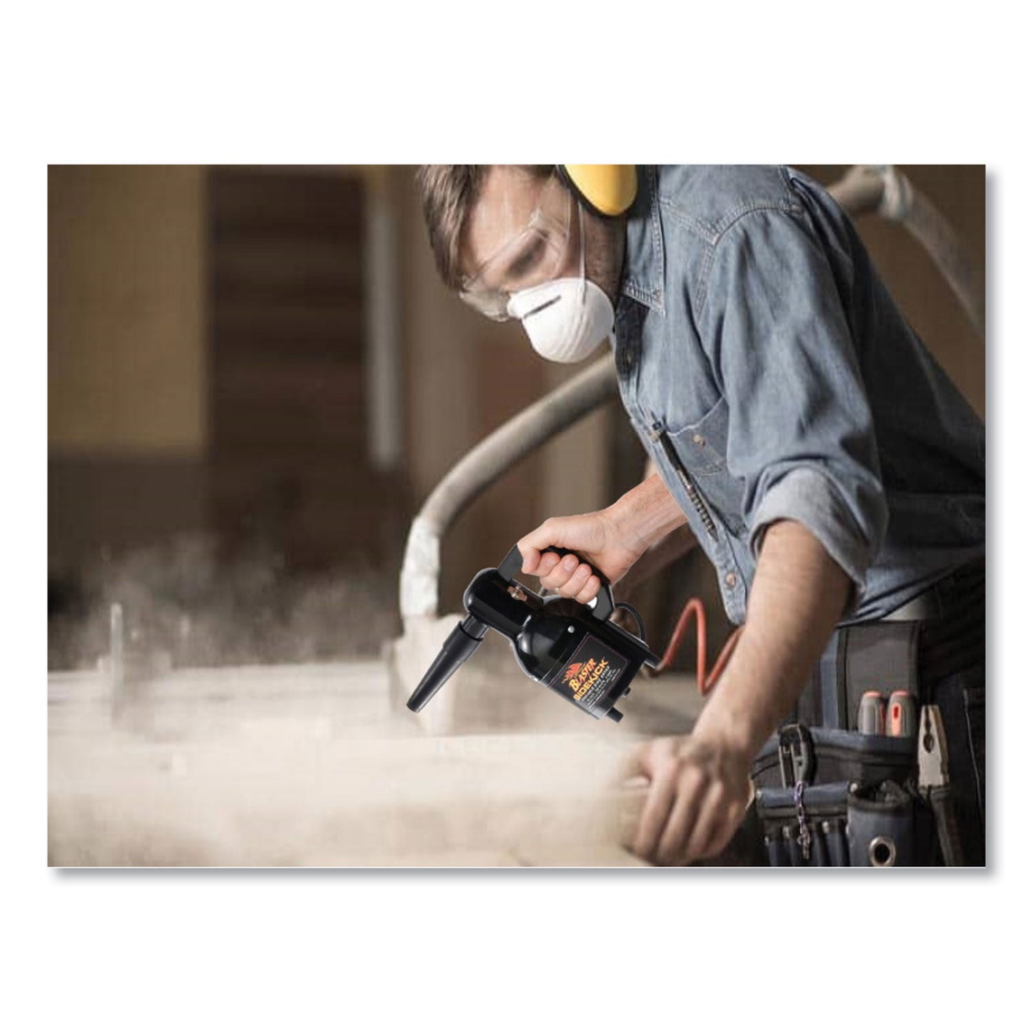 MetroVac Air Force Blaster Sidekick Industrial Personnel Blow-Off System, Black