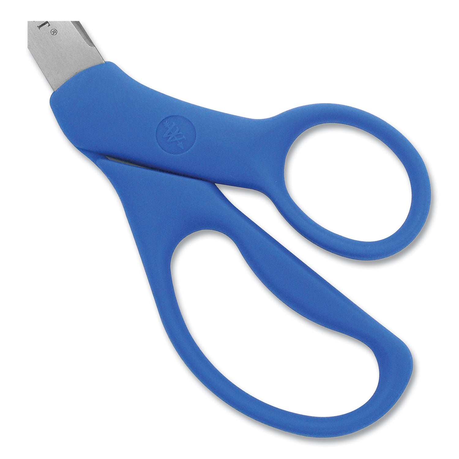 Westcott® Preferred Line Stainless Steel Scissors, 8" Long, 3.5" Cut Length, Offset Blue Handle