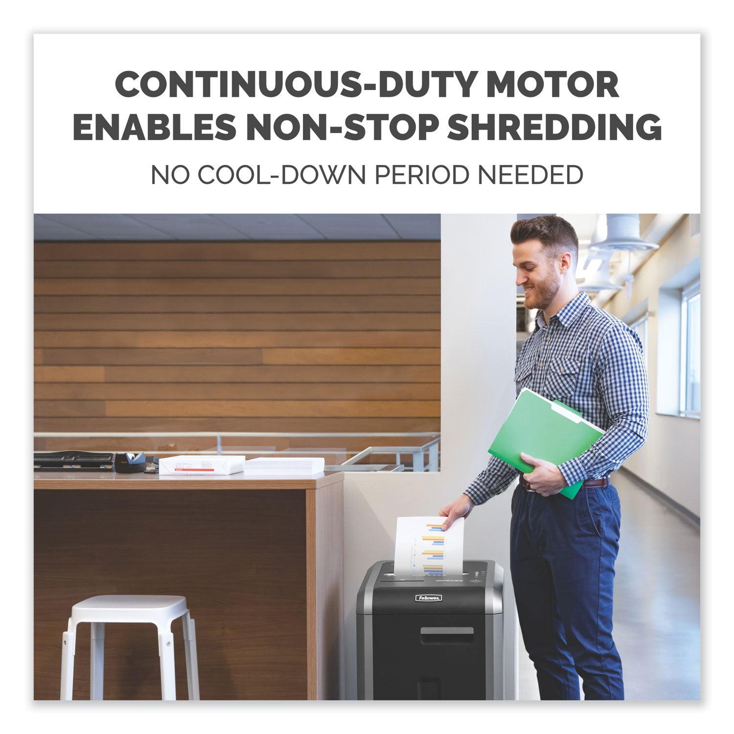 Fellowes® Powershred 225ci 100% Jam Proof Cross-Cut Shredder, 22 Manual Sheet Capacity