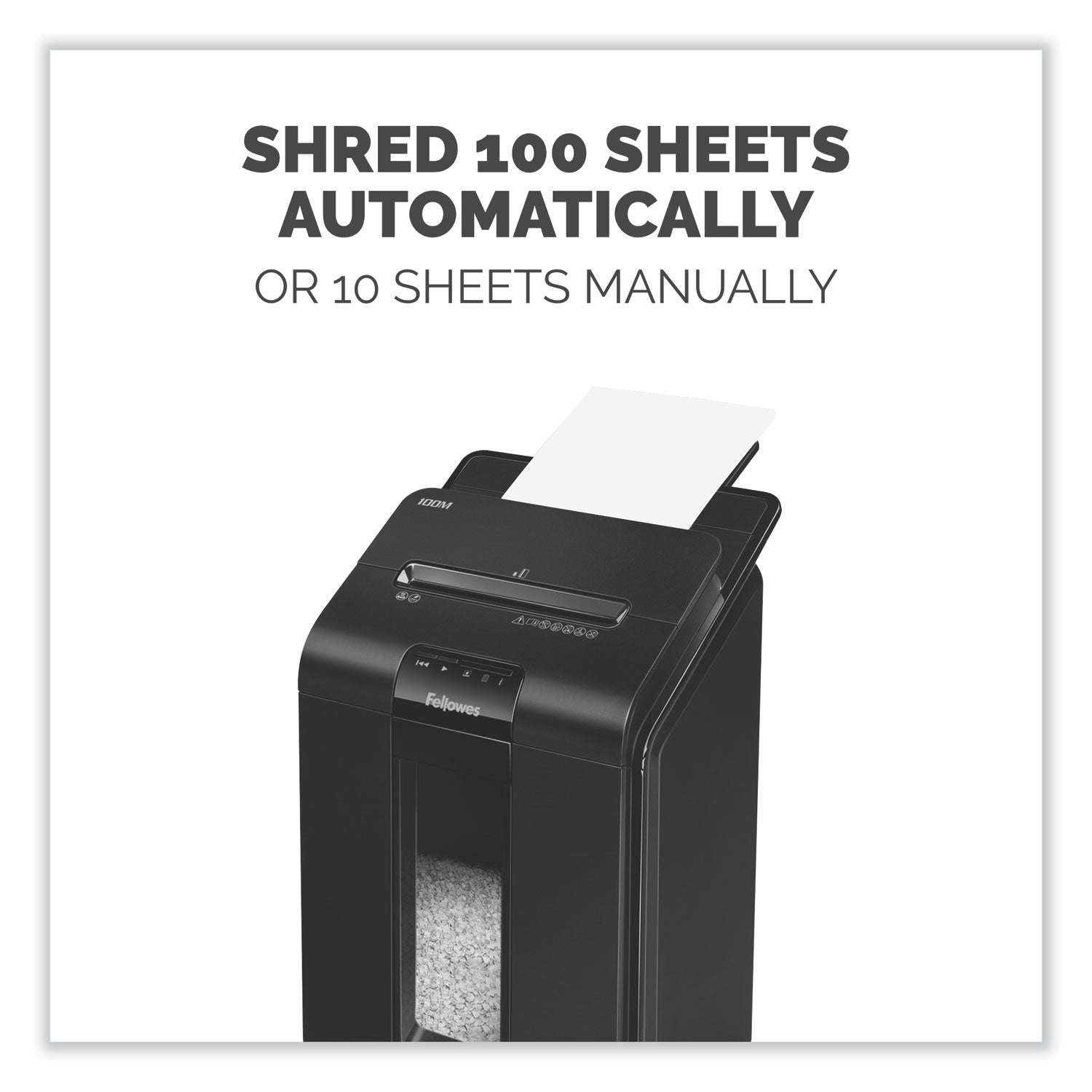 Fellowes® Automax 100m Auto Feed Micro-Cut Shredder, 100 Auto/10 Manual Sheet Capacity