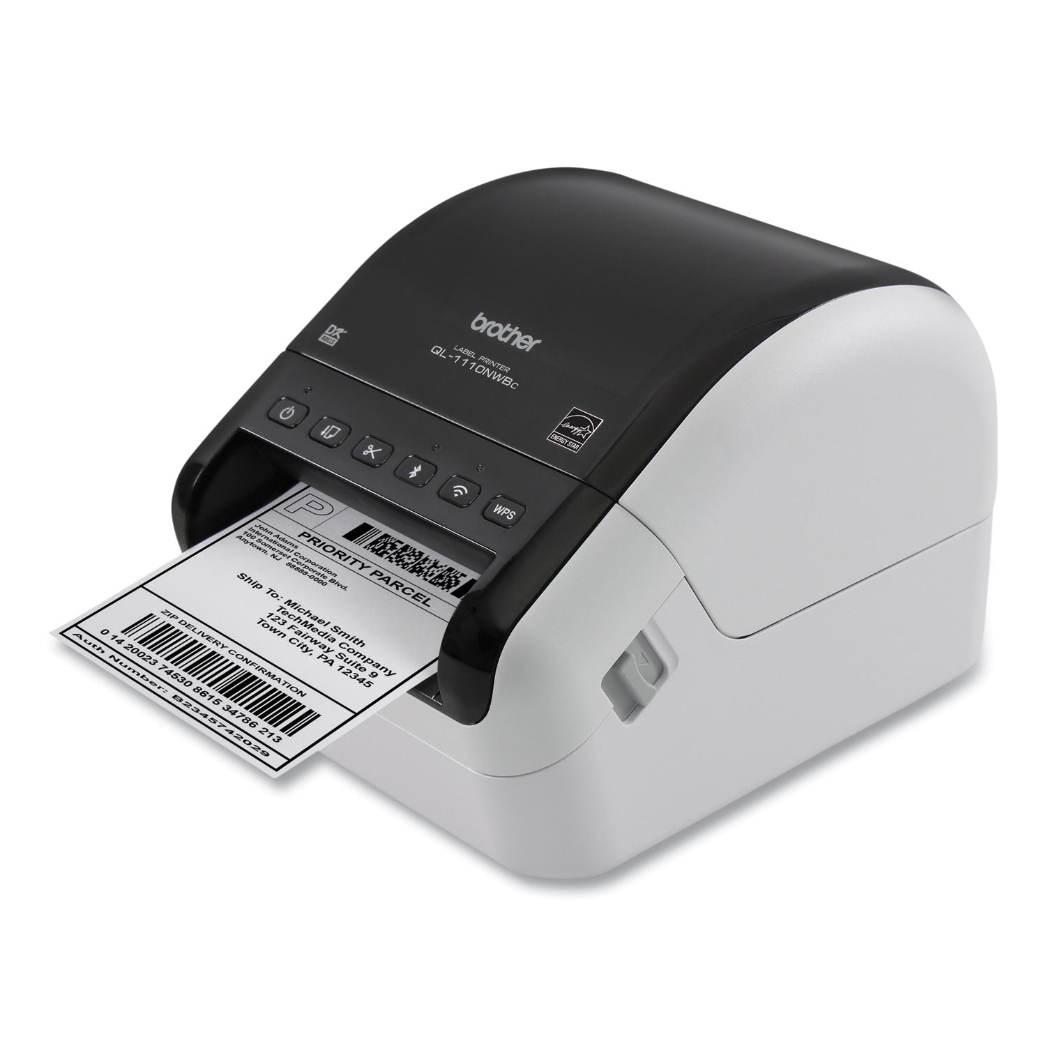 Brother Ql-1110nwbc Wide Format Professional Label Printer, 69 Labels/min Print Speed, 5.9 X 6.7 X 8.7