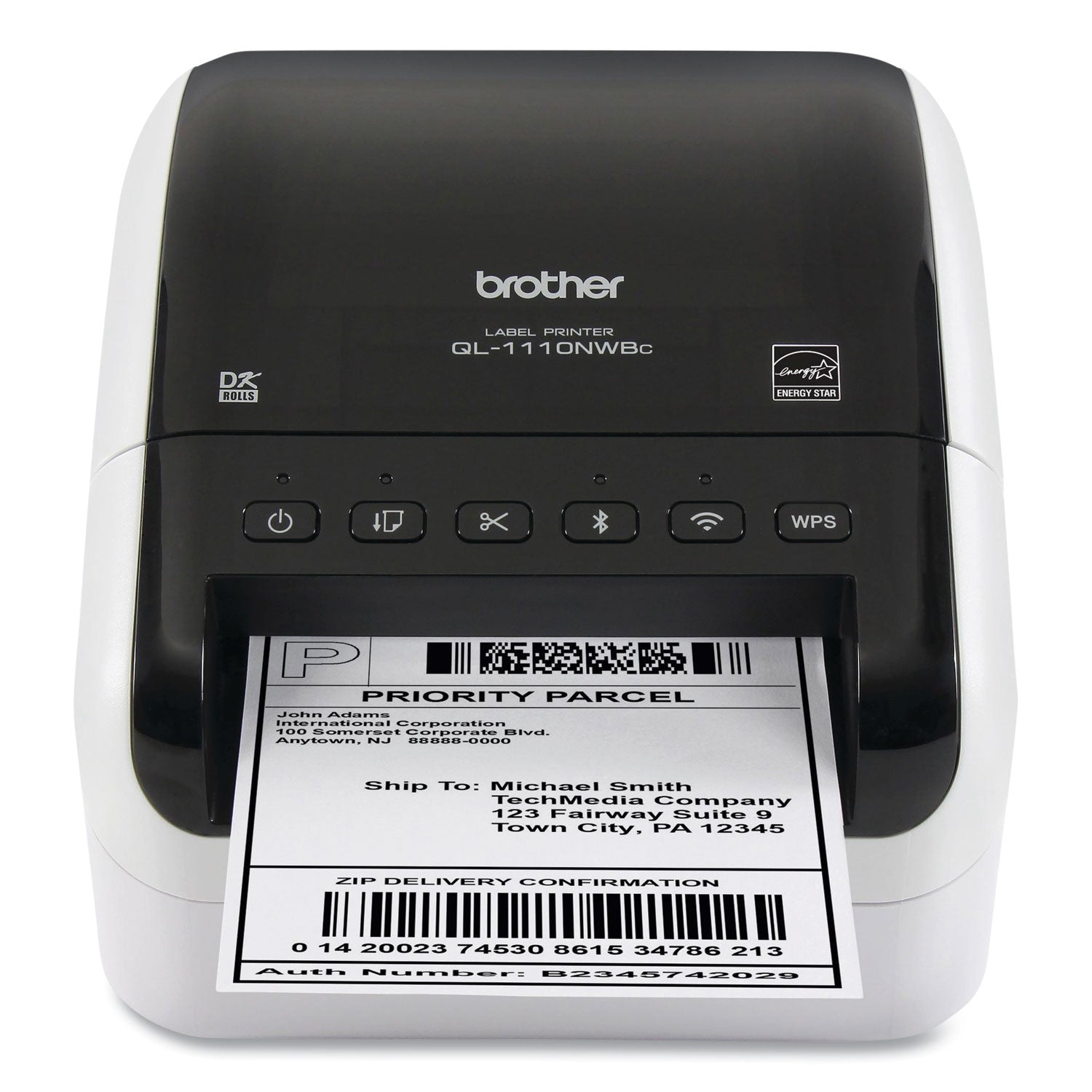 Brother Ql-1110nwbc Wide Format Professional Label Printer, 69 Labels/min Print Speed, 5.9 X 6.7 X 8.7