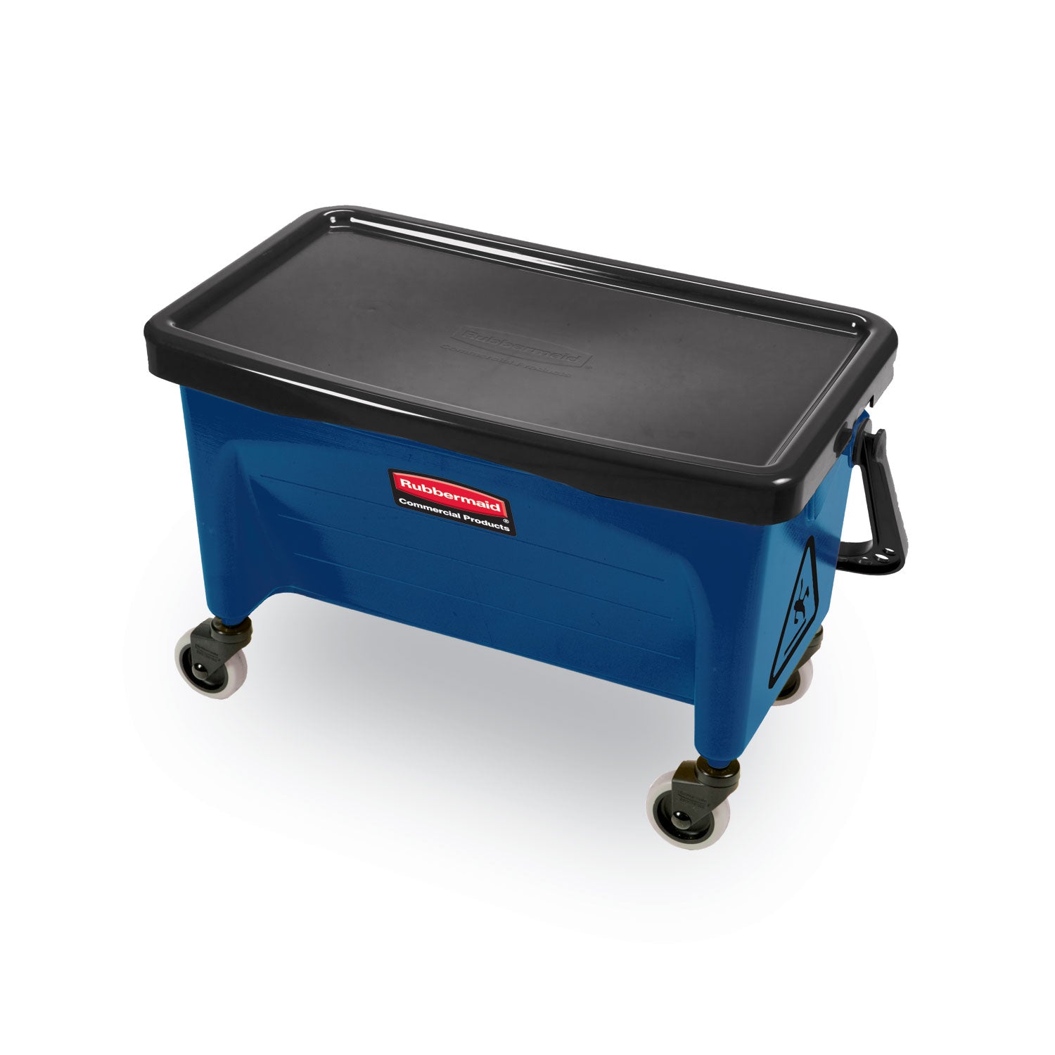 Rubbermaid® Commercial Microfiber Finish Bucket, with Lid, 3 gal, Blue