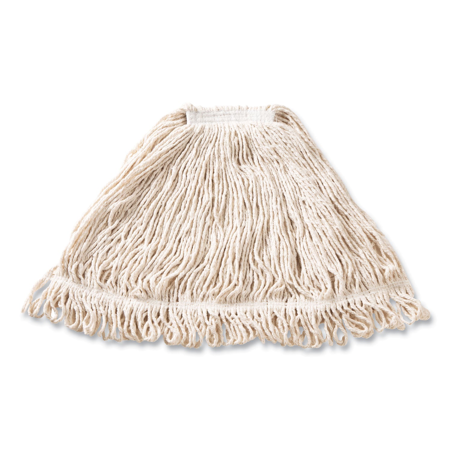 Rubbermaid® Commercial Super Stitch Blend Mop Head, Large, Cotton/synthetic, White, 6/carton