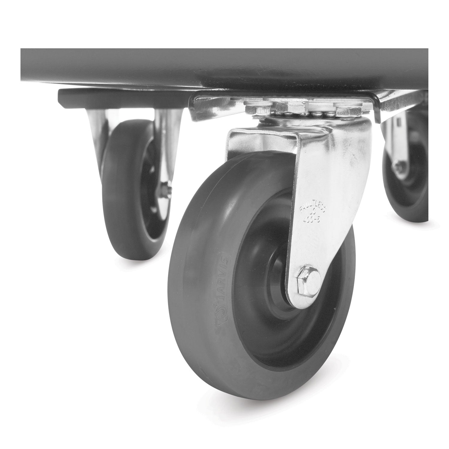 Rubbermaid® Commercial Cube Truck, 12 cu ft, 400 lb Capacity, Medium-Density Polyethylene/Metal Frame, Black