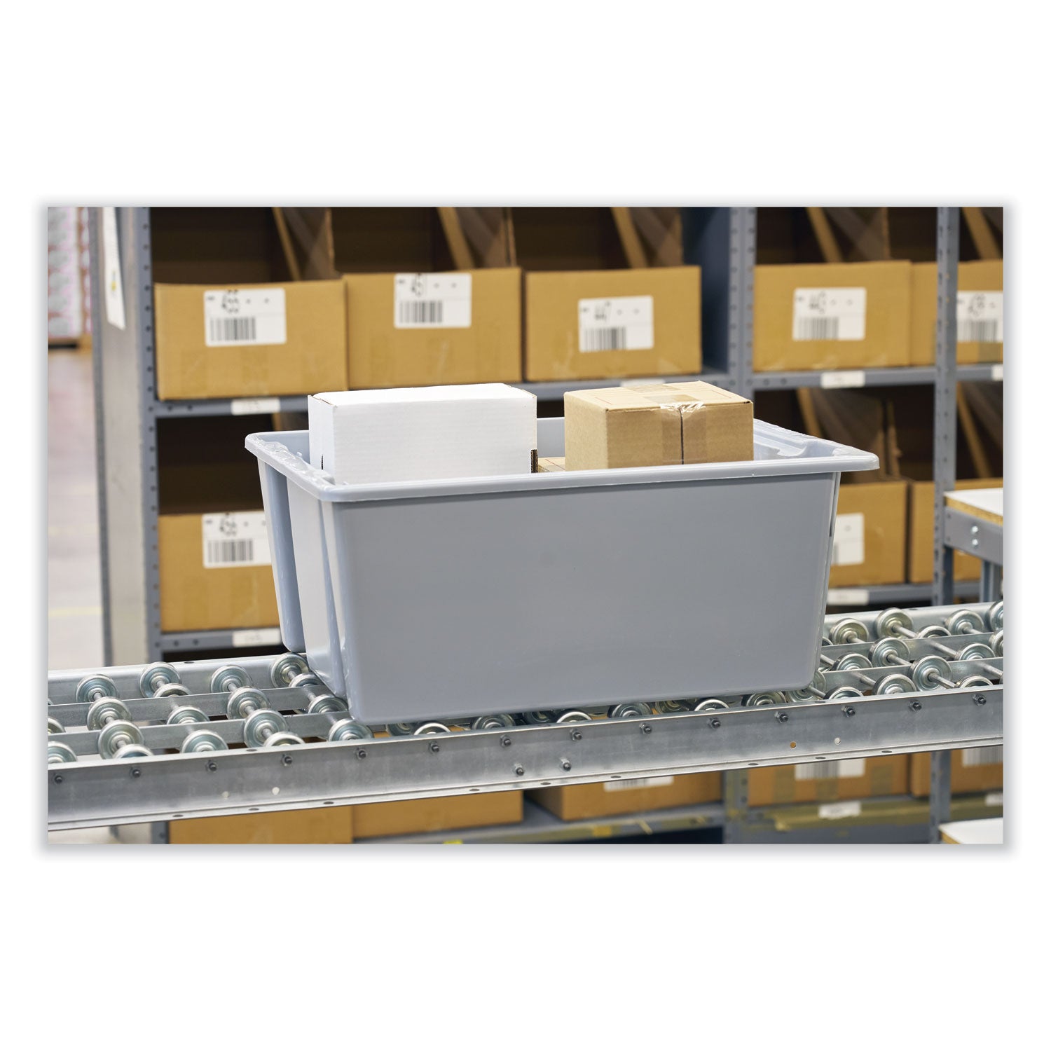 Rubbermaid® Commercial Palletote Box, 19 Gal, 23.5" X 19.5" X 10", Gray