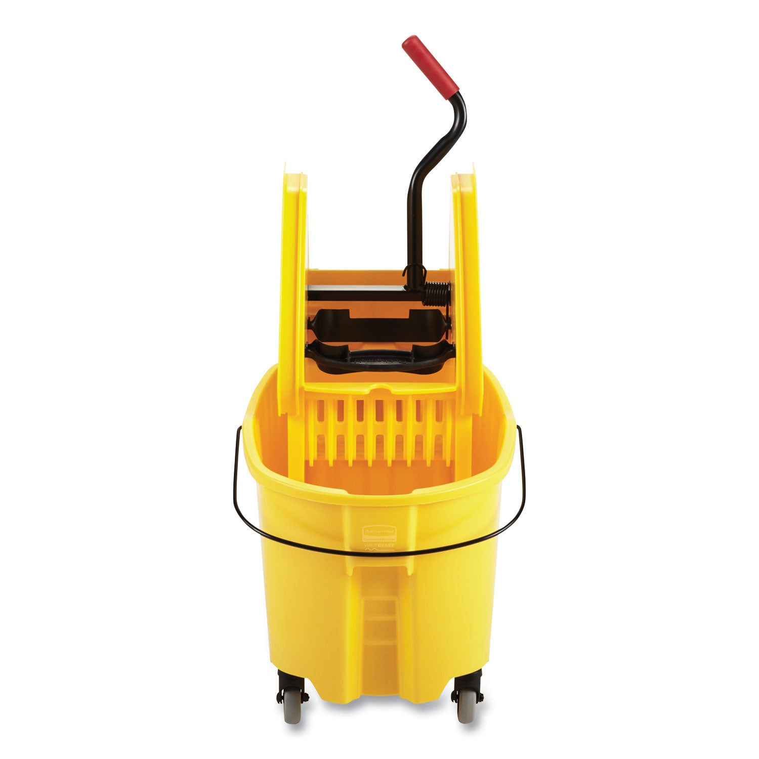 Rubbermaid® Commercial Wavebrake 2.0 Bucket/wringer Combos, Down-Press, 35 Qt, Plastic, Yellow
