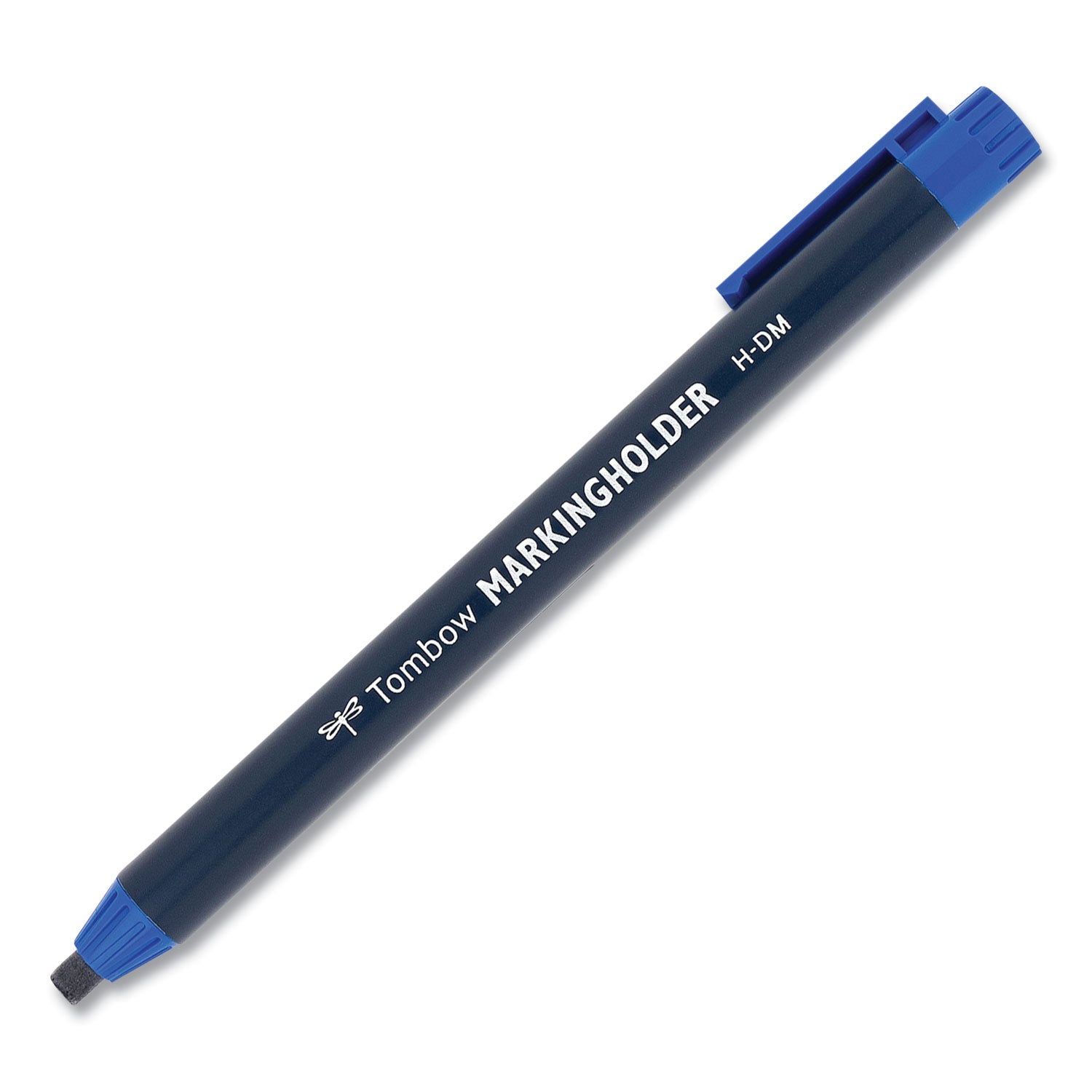 Tombow® Wax-Based Marking Pencil, 4.4 Mm, Blue Wax, Navy Blue Barrel, 10/box