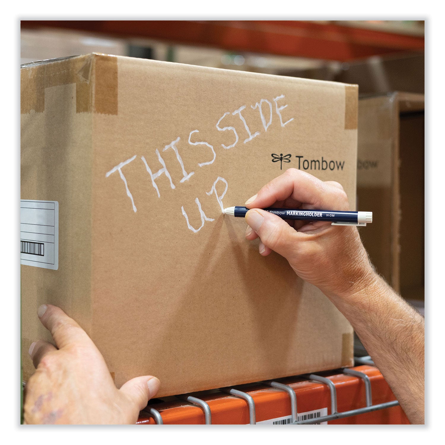 Tombow® Mechanical Wax-Based Marking Pencil Refills, 4.4 Mm, White, 10/box