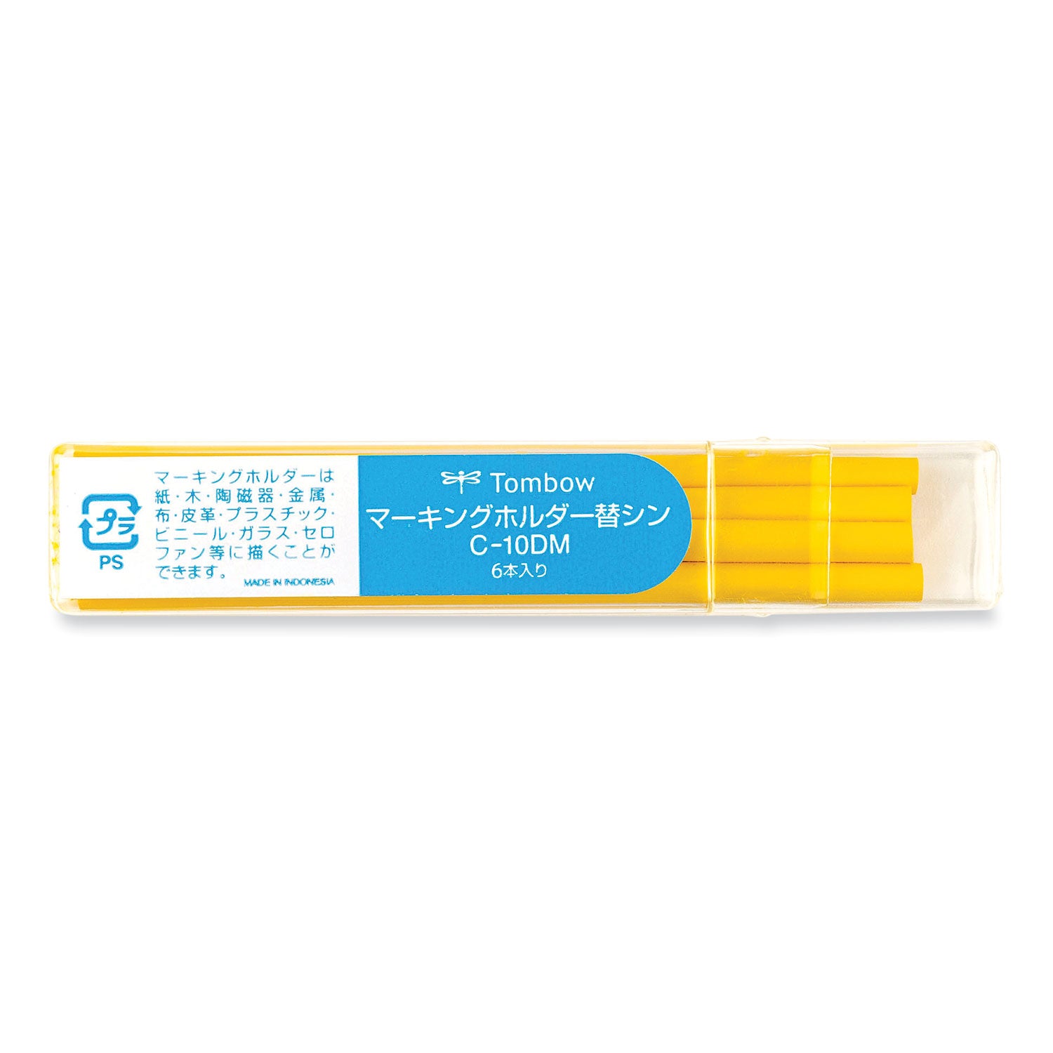 Tombow® Mechanical Wax-Based Marking Pencil Refills. 4.4 Mm, Yellow, 10/box