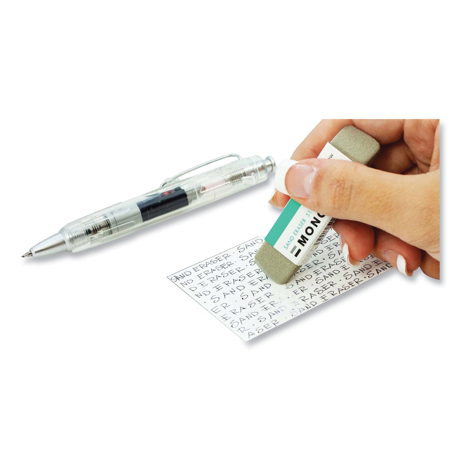 Tombow® Mono® Sand Eraser, For Pencil/ink Marks, Rectangular Block, Small, White