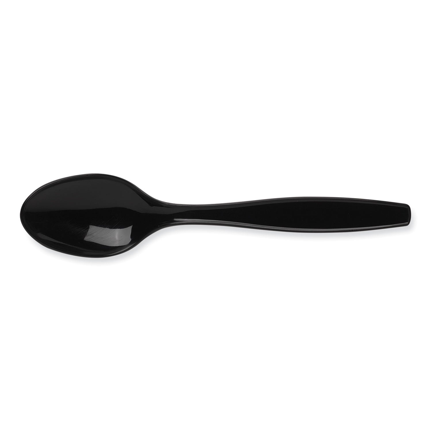 Dixie® Individually Wrapped Heavyweight Spoons, Plastic, Black, 1,000/Carton